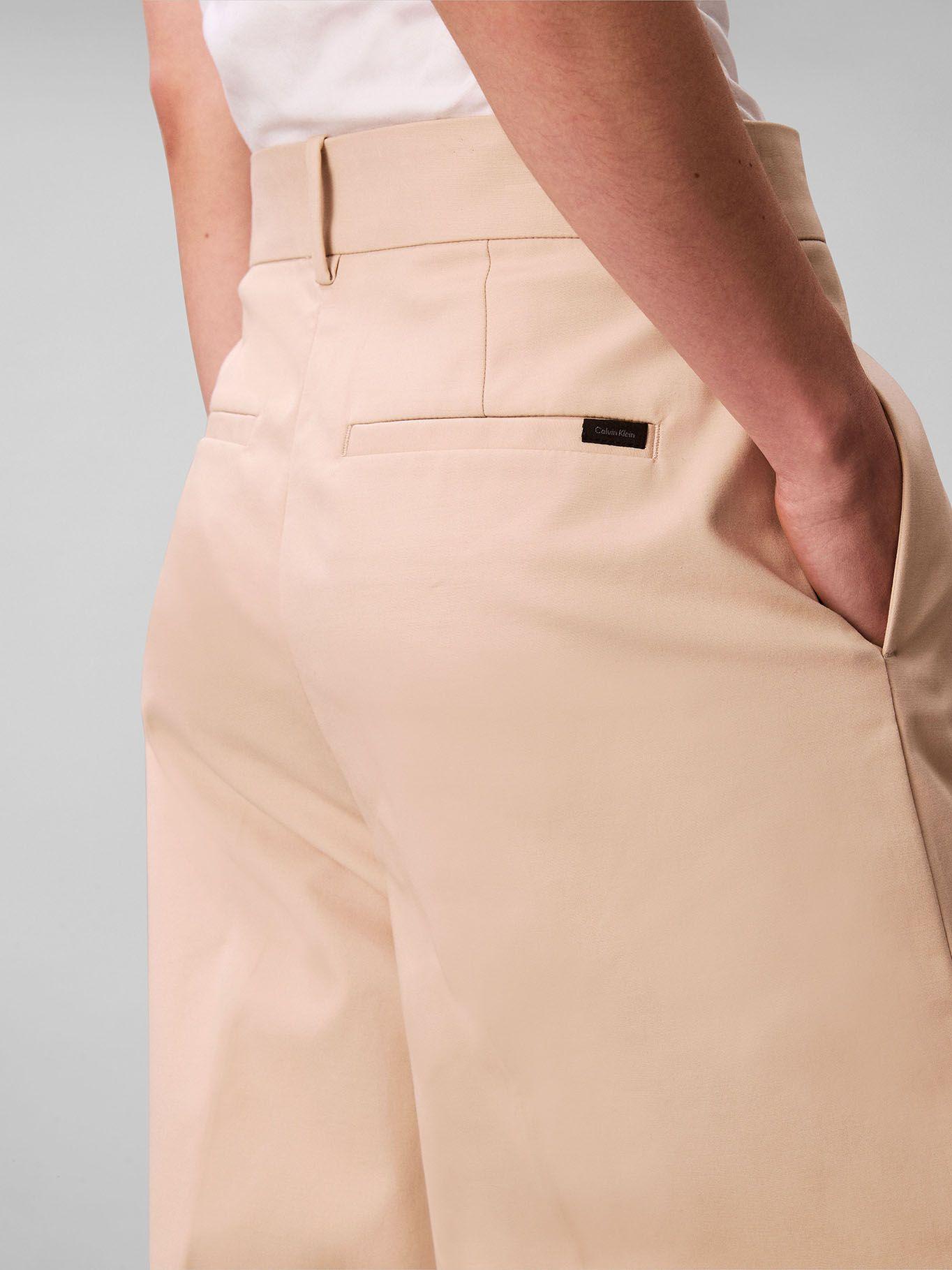 Pantalones Chino De Pierna Ancha Café Calvin Klein-4