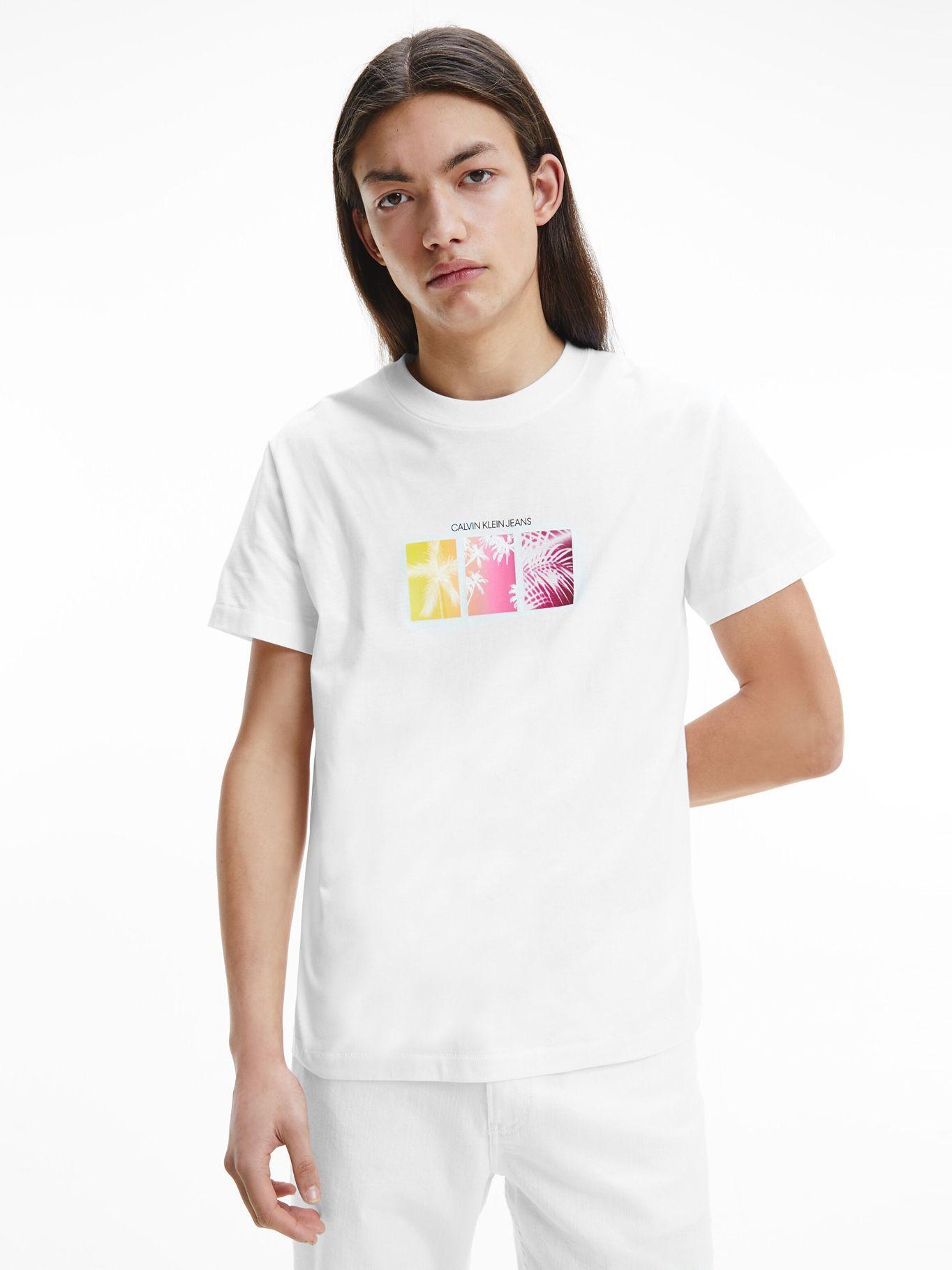 Polera Multi Palm Print Blanco Calvin Klein Hombre-3