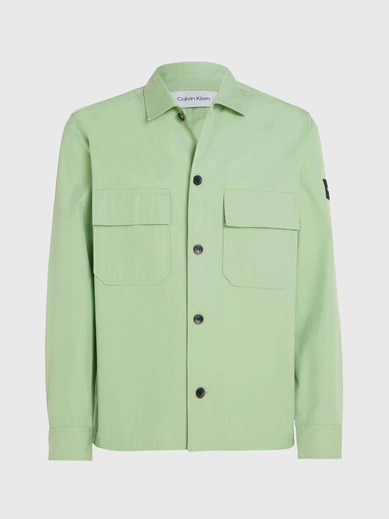 Camisa Cotton Nylon Overshirt Verde Calvin Klein-4