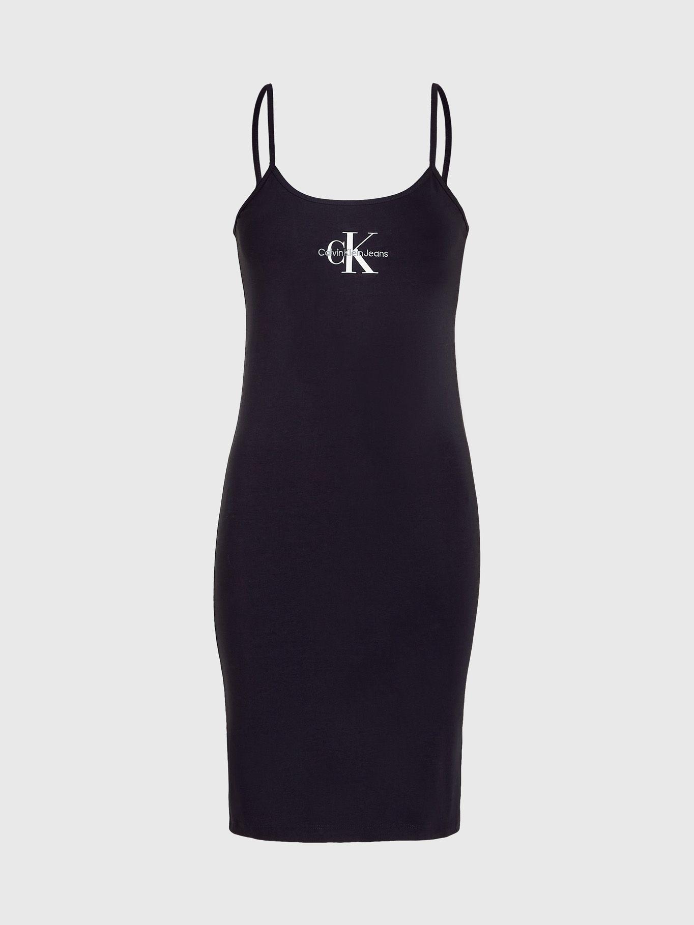 Vestido Monologo Strappy Negro Calvin Klein-4