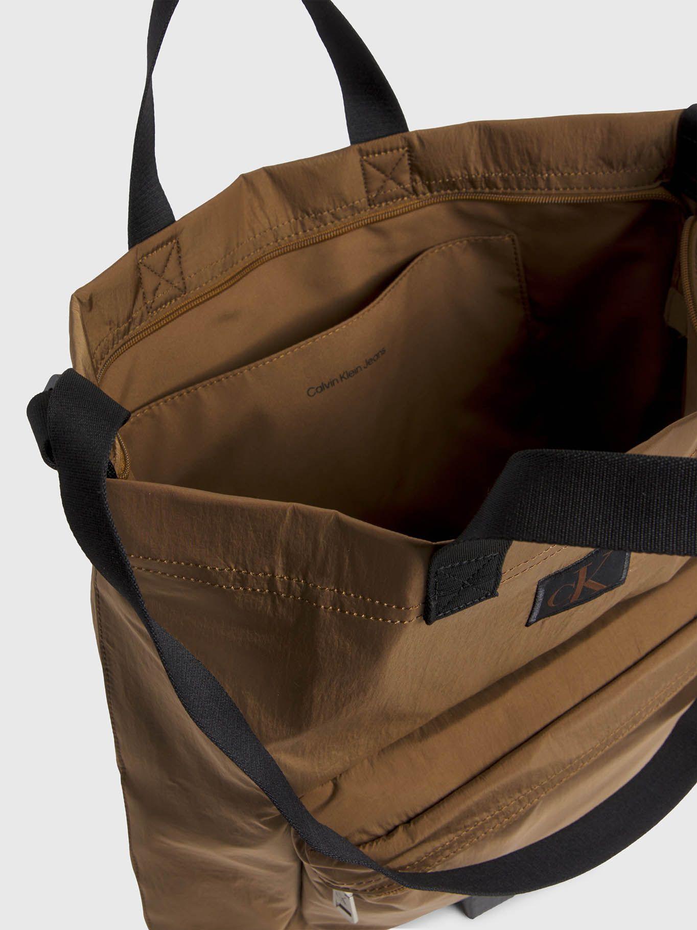 Bolso tote de nailon reciclado Café Calvin Klein-4