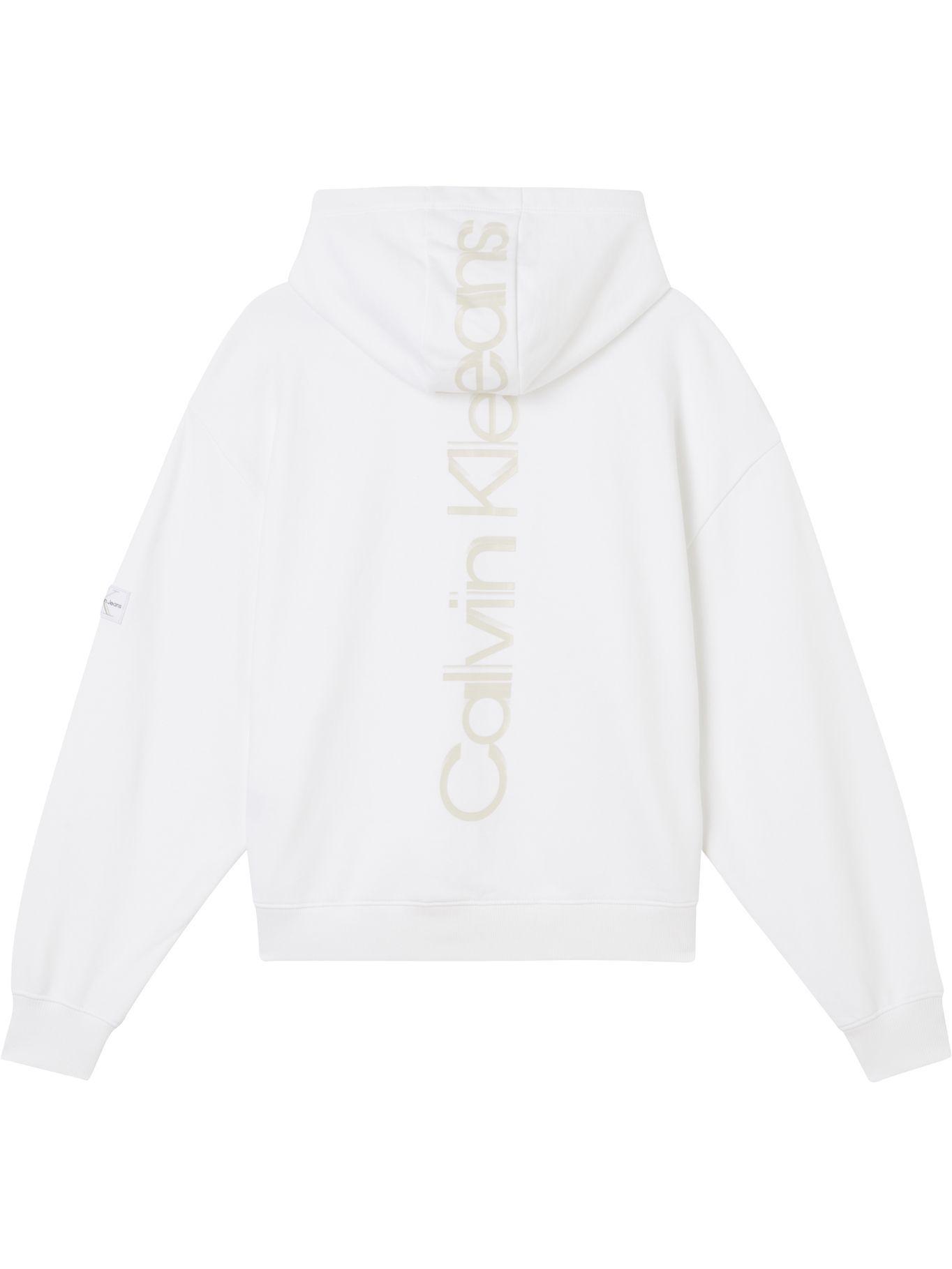 Polerón Back Faded Blanco Calvin Klein-1