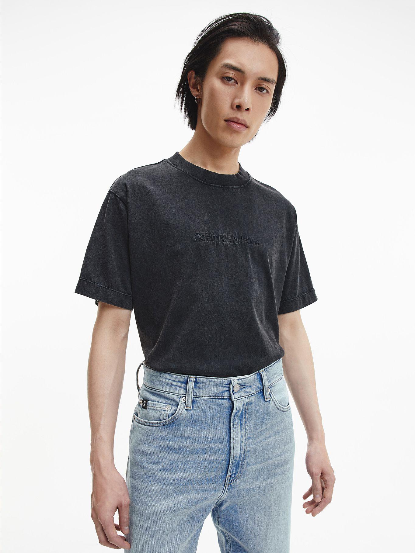 Polera Institutional Washed Negro Calvin Klein-0