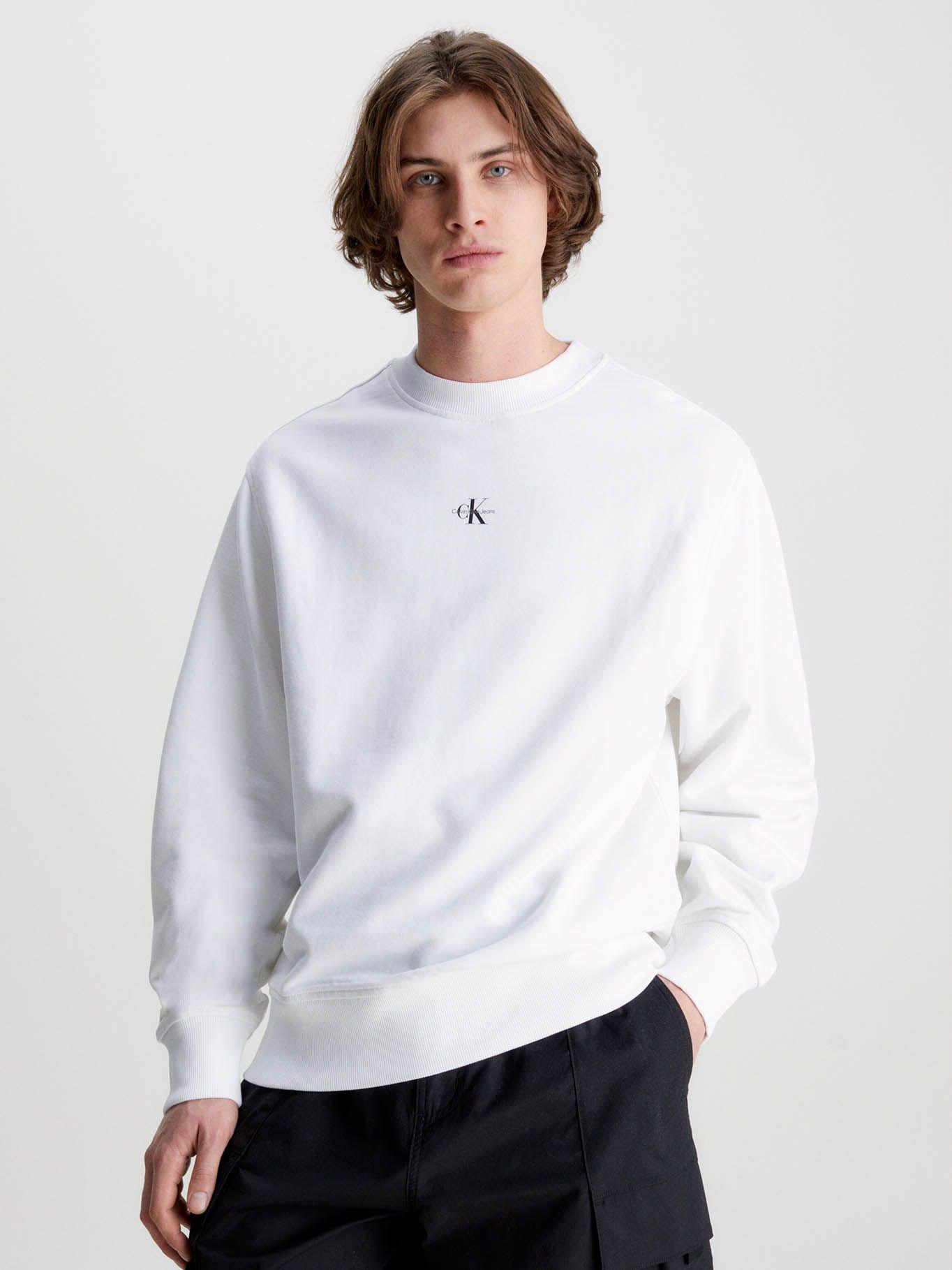 Sudadera con Cuello redondo Blanco Calvin Klein-0