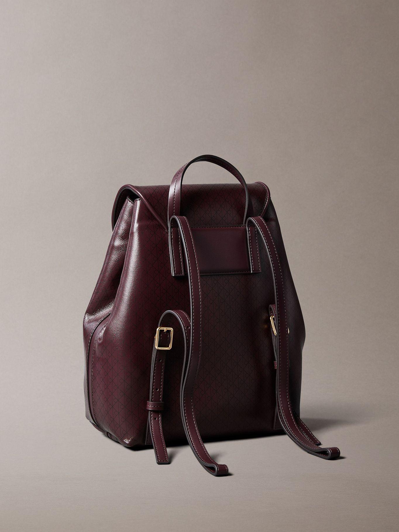 Mochila Estampado Monogram Integral Marrón Calvin Klein-2