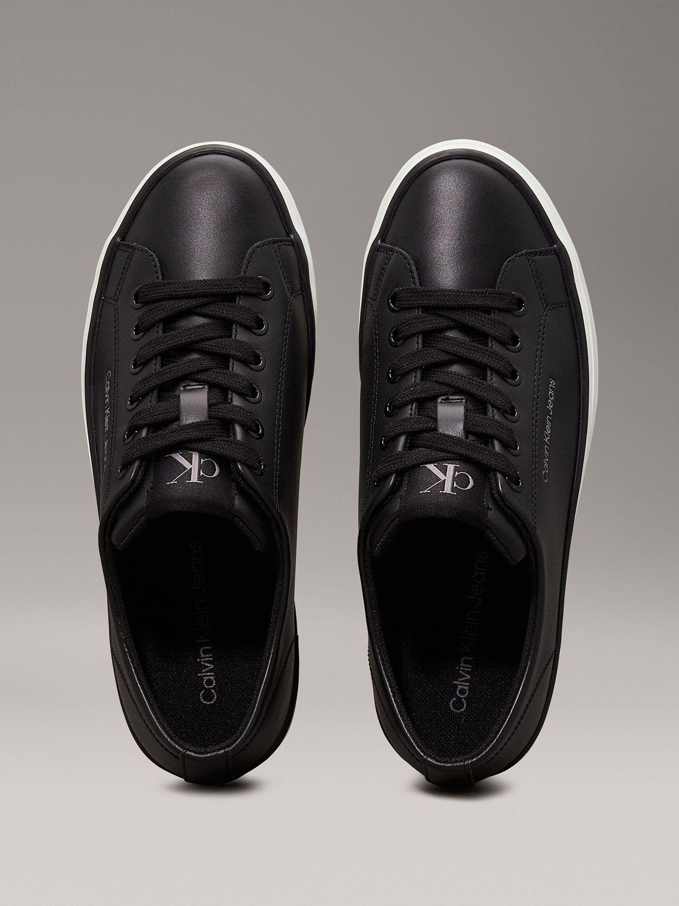 Zapatillas de plataforma de cuero Negro Calvin Klein-2