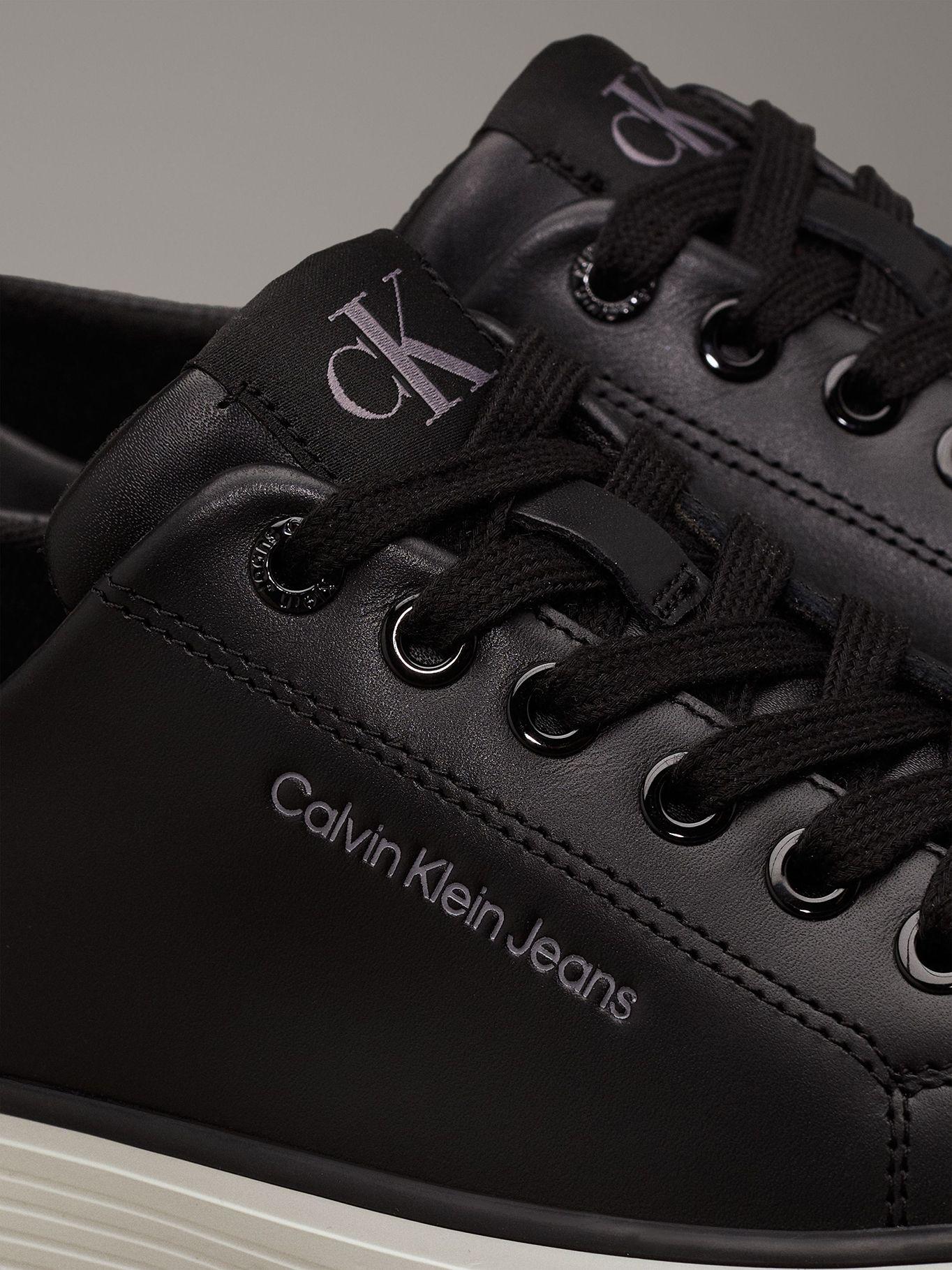 Zapatillas de plataforma de cuero Negro Calvin Klein-6