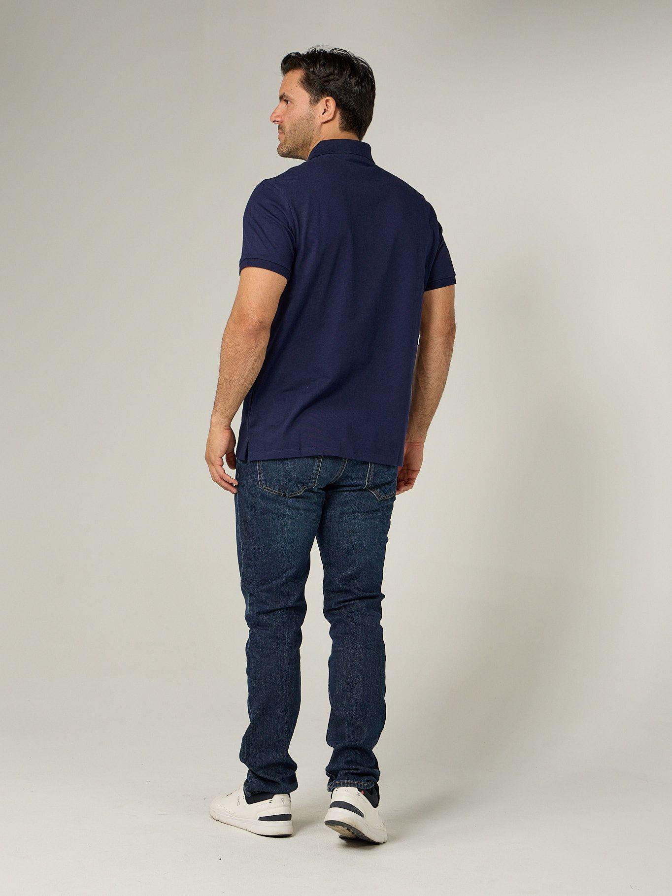 Polo Clásico con Monograma Bordado Azul Calvin Klein-2
