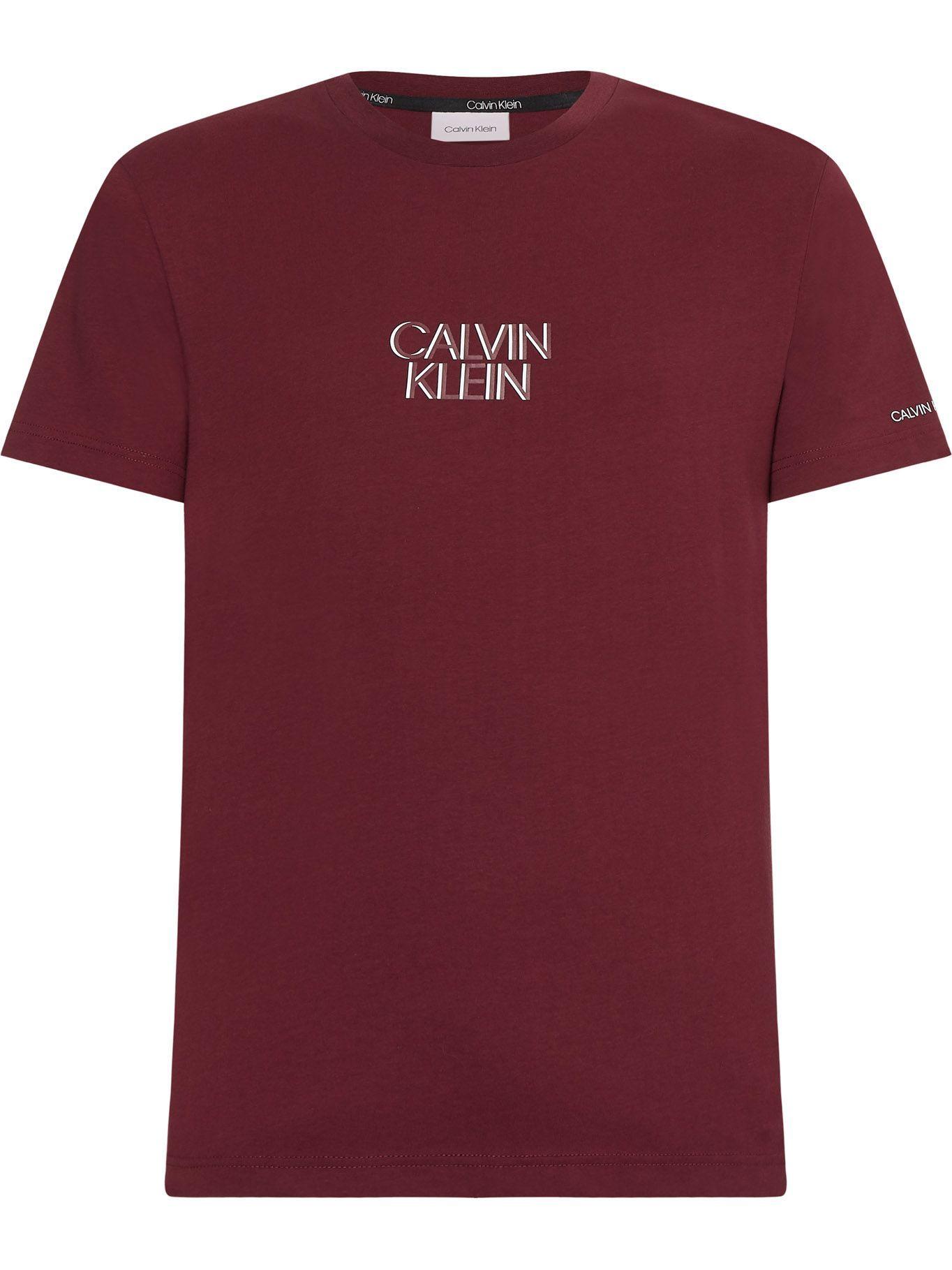 Polera Shadow Center Burdeo Calvin Klein Hombre-0