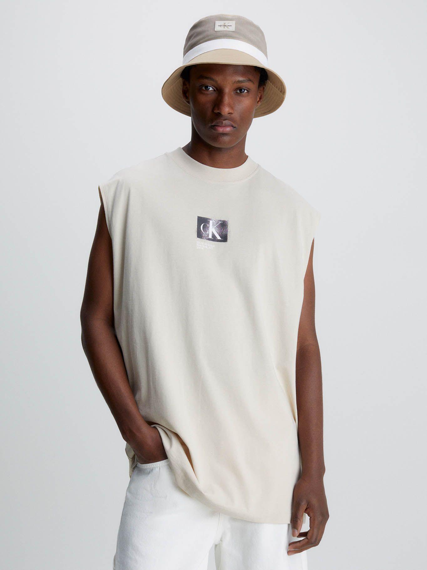 Camiseta de tirantes oversize Beige Calvin Klein-0