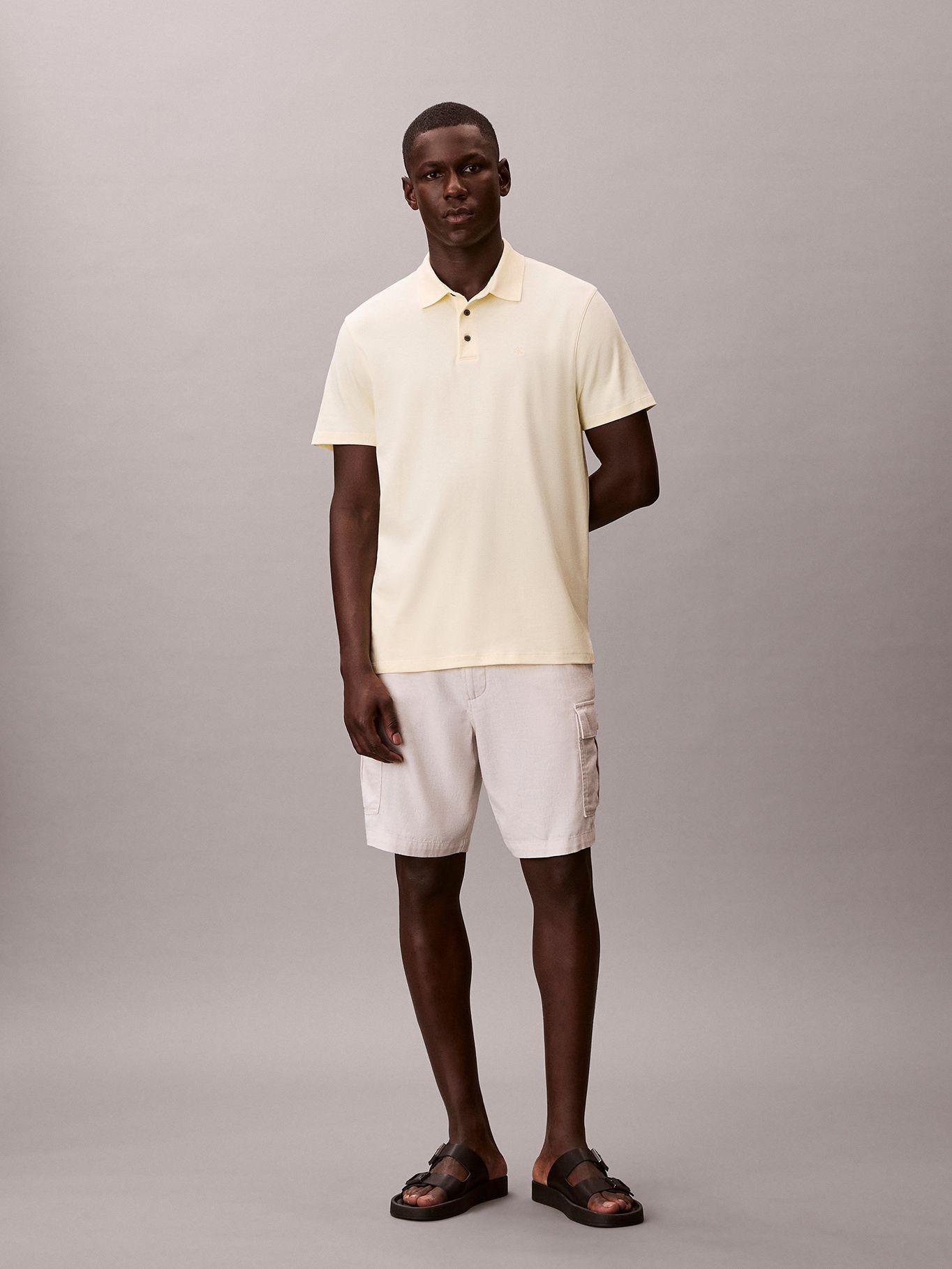 Polo de Algodón Pima Amarillo Calvin Klein-1