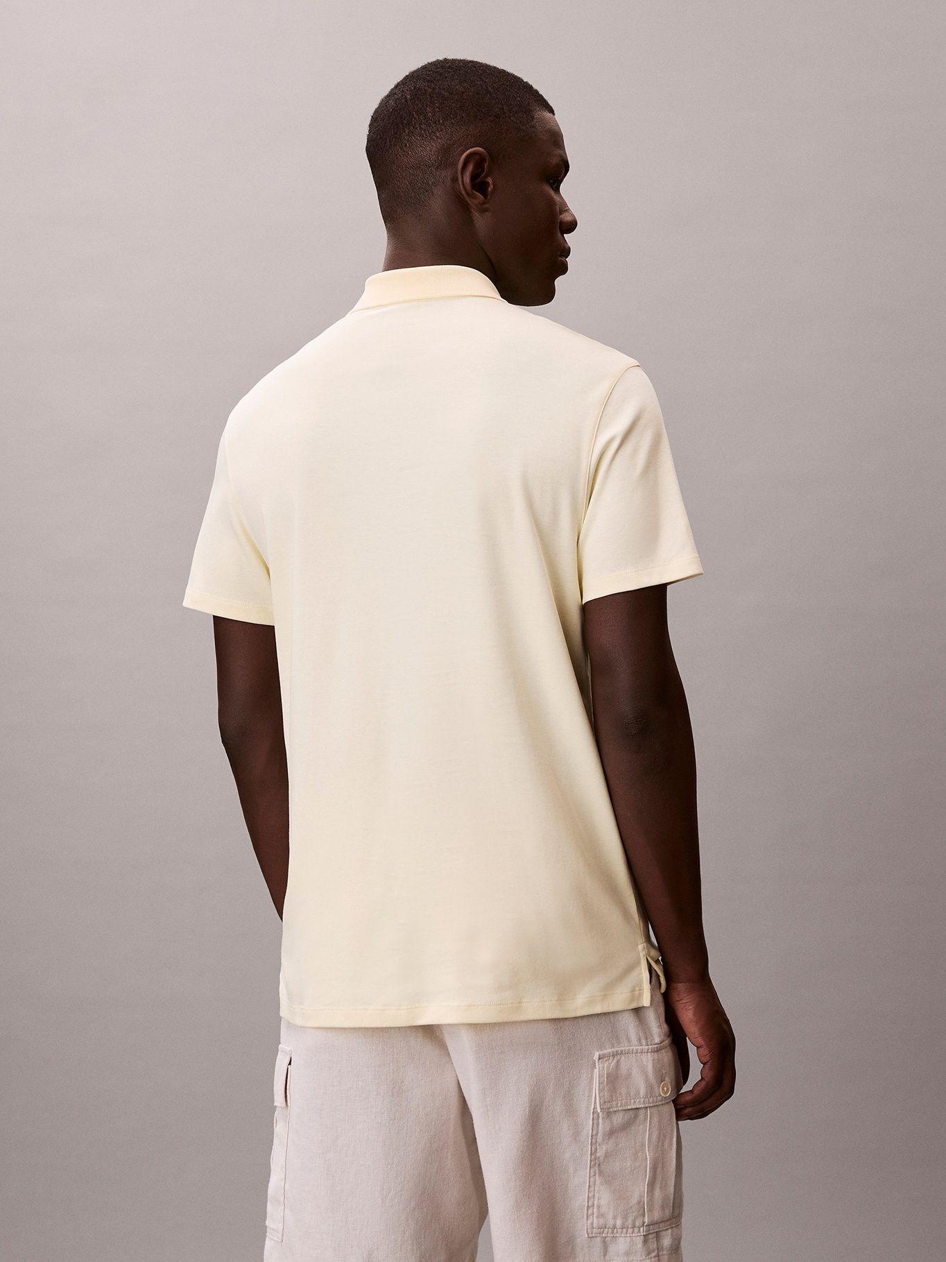 Polo de Algodón Pima Amarillo Calvin Klein-2