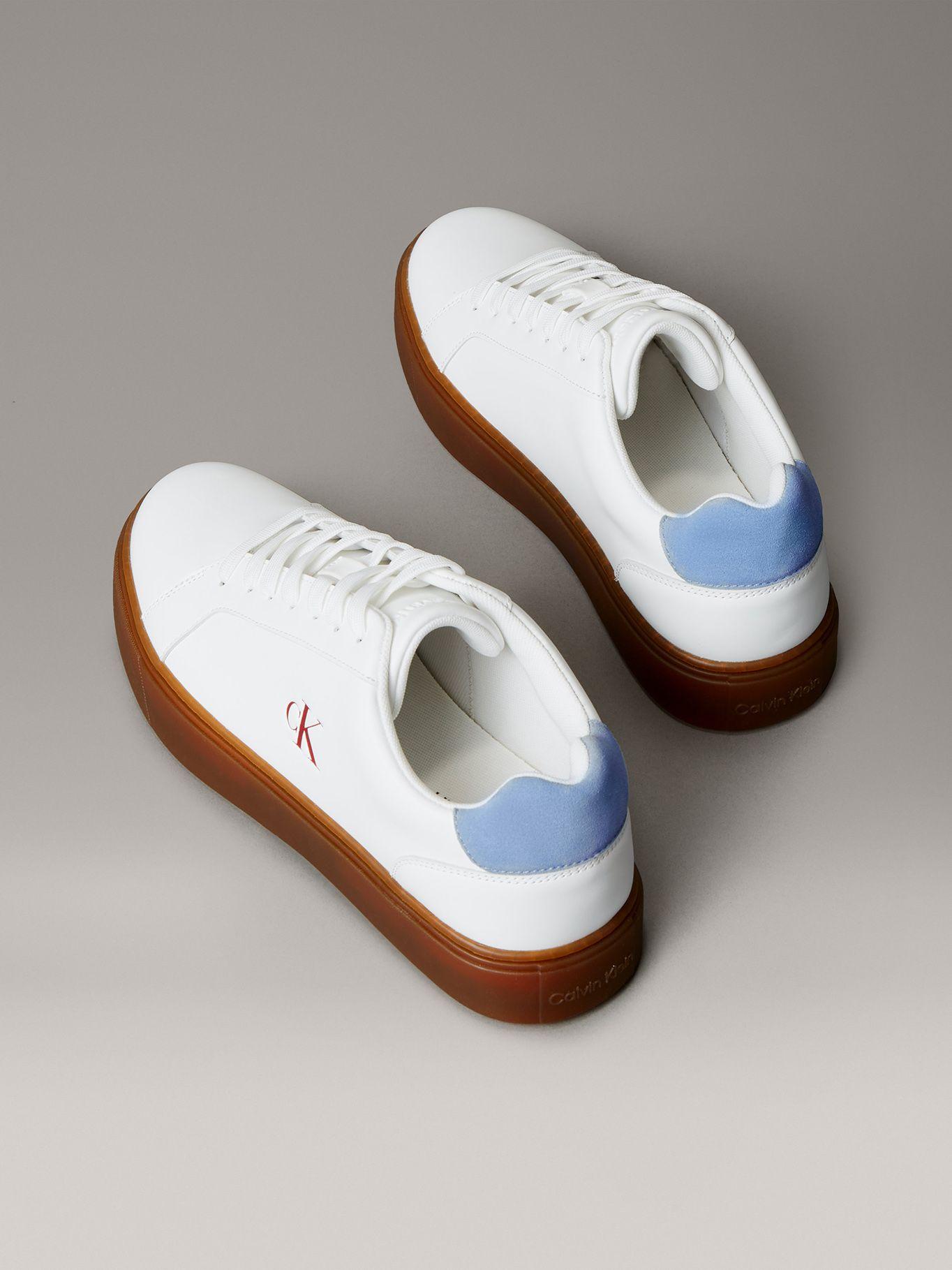 Zapatillas Classic y Cuero Blanco Calvin Klein-1