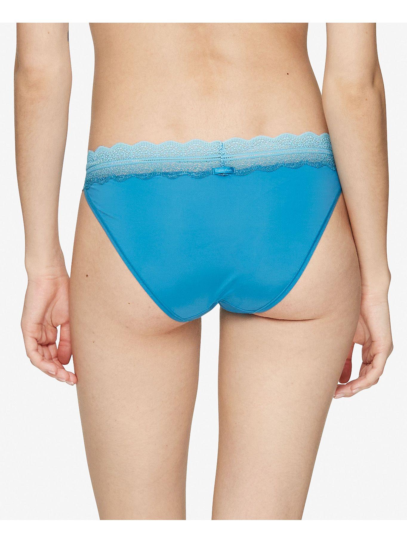 Calzón Bikini Micro Lace Azul Calvin Klein-1