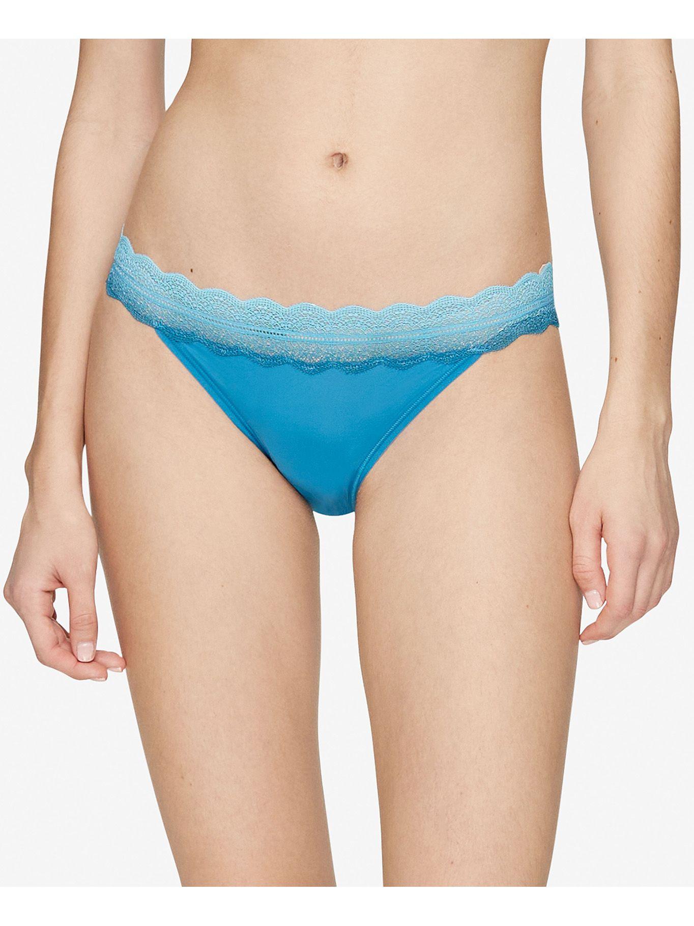 Calzón Bikini Micro Lace Azul Calvin Klein-0