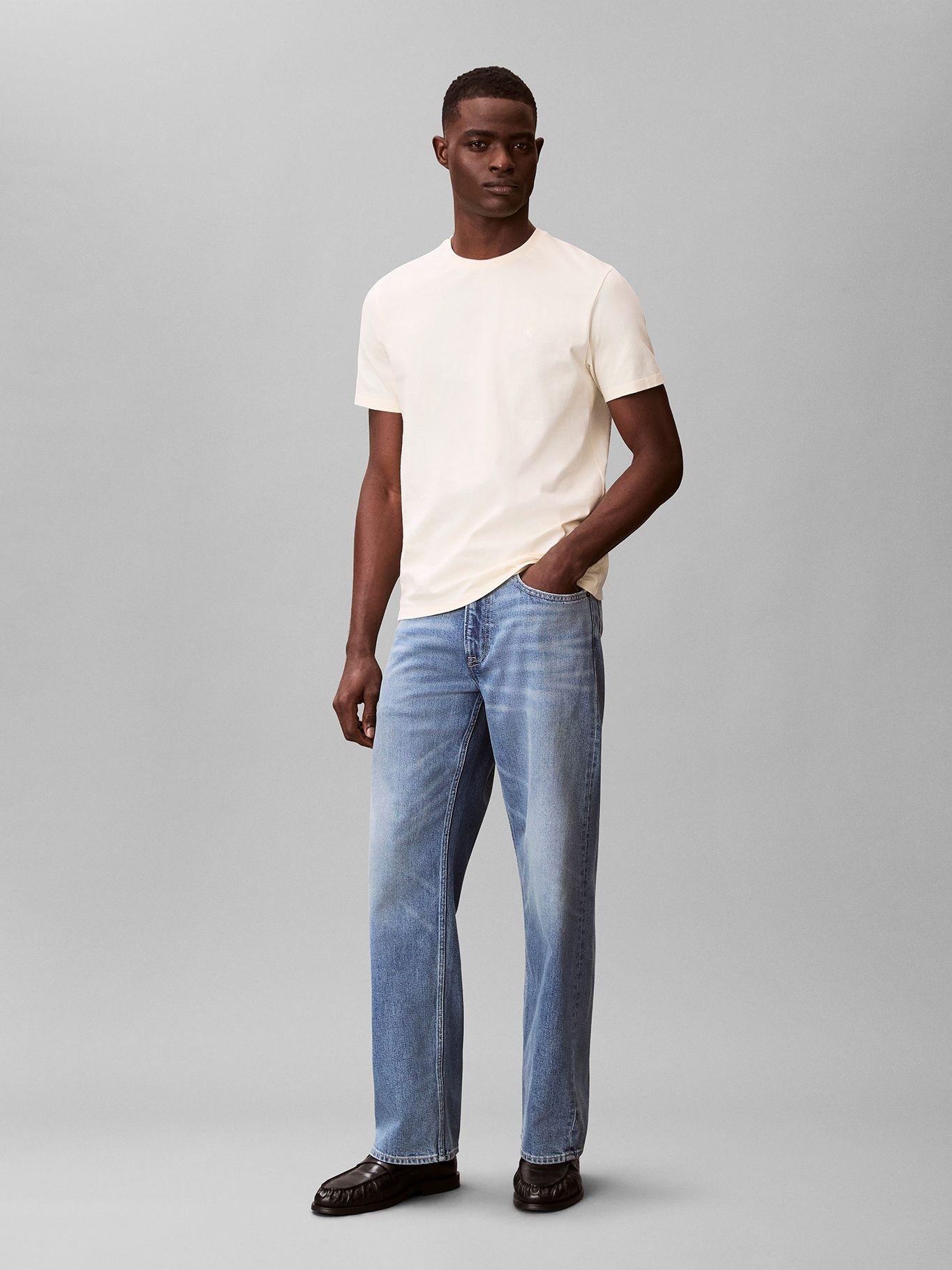Polera Clásica con Monograma Crema Calvin Klein-1