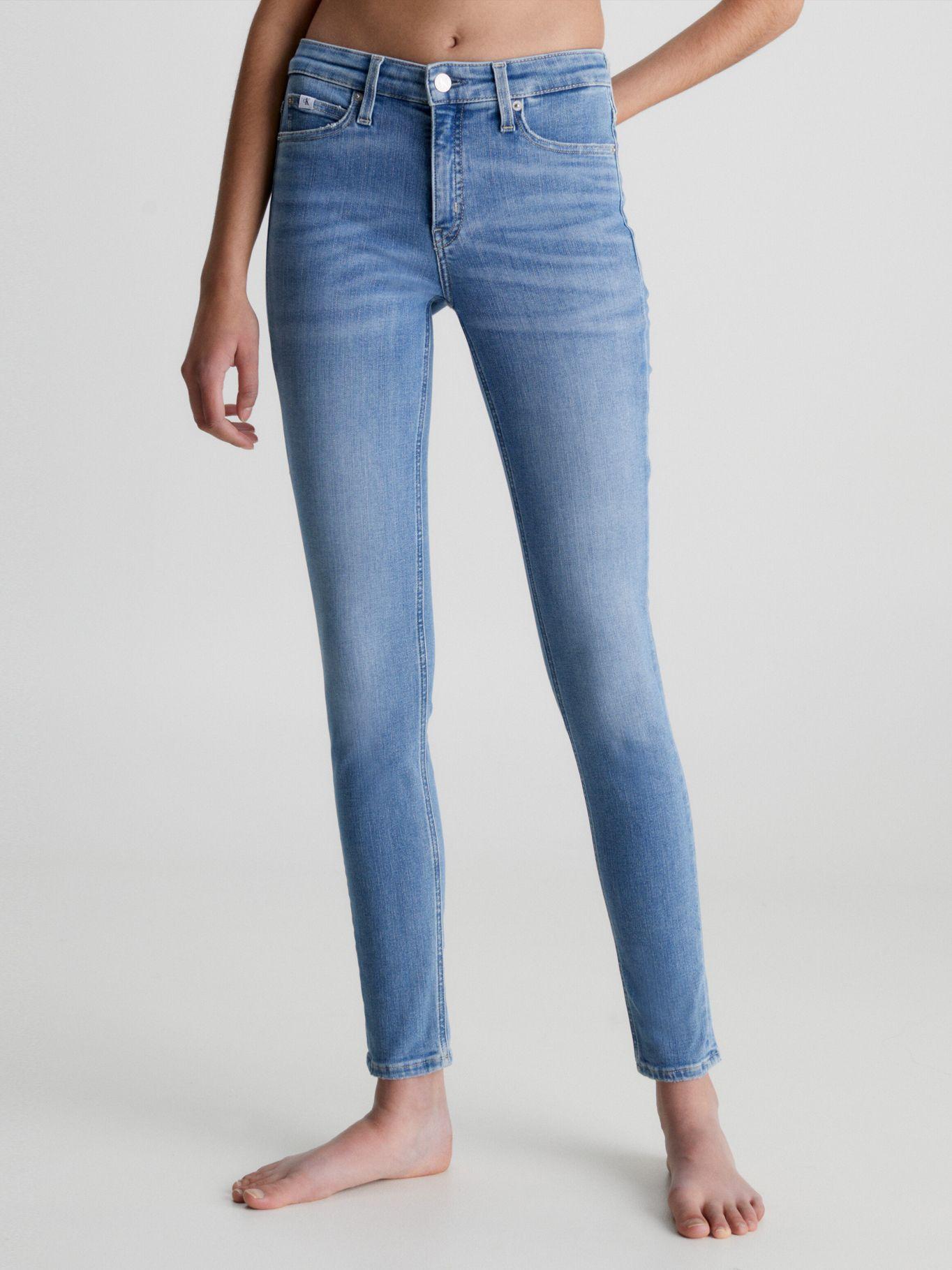 Jeans Mid Rise Skinny Azul 617 Calvin Klein-0