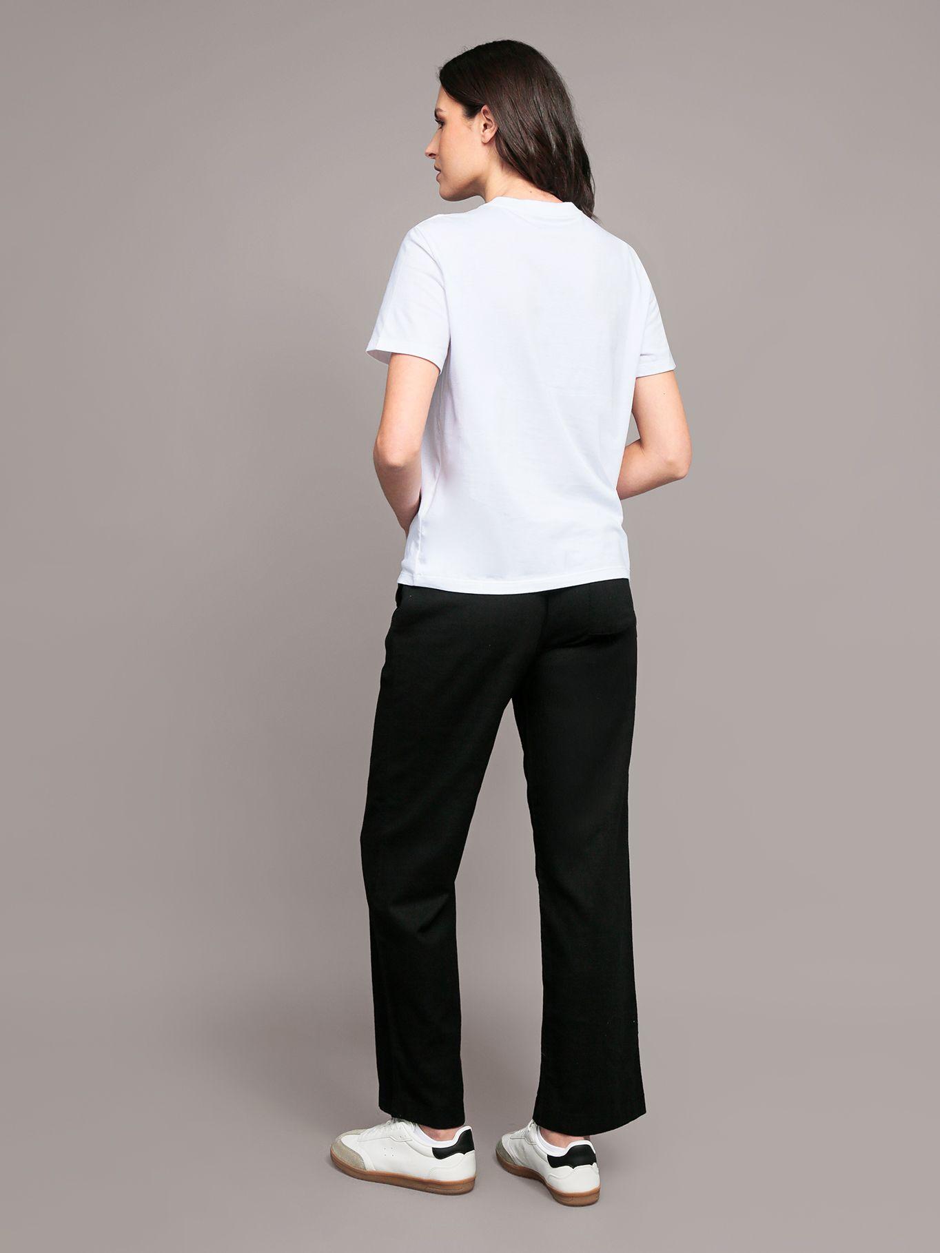 Polera classic con monograma Blanco Calvin Klein-2