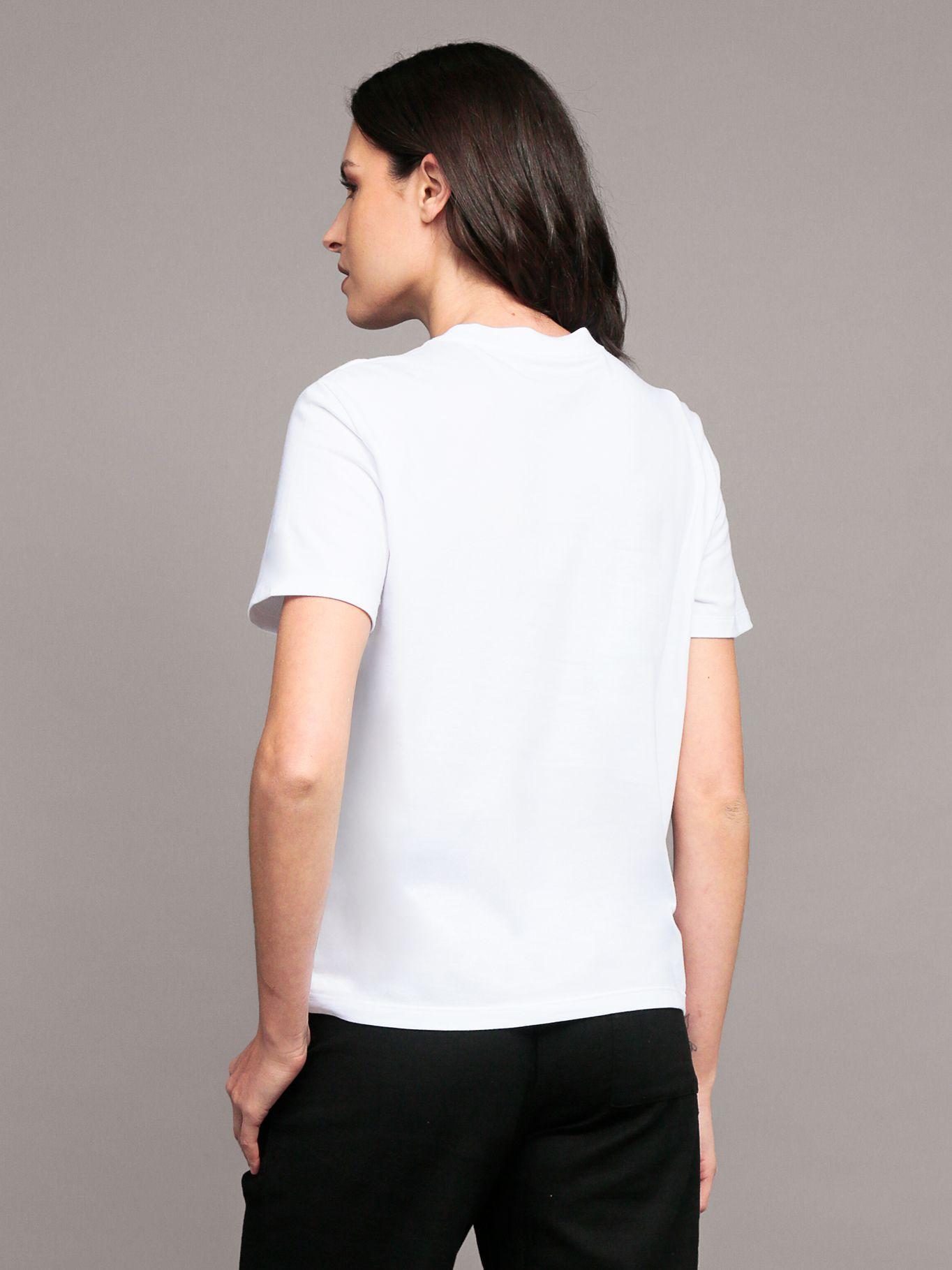 Polera classic con monograma Blanco Calvin Klein-3