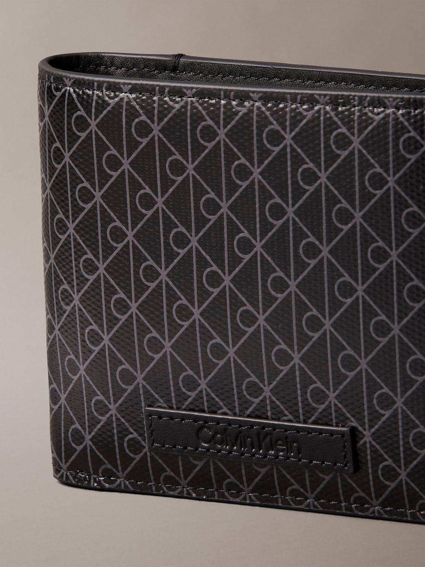 Billetera Plegada con Logo Monograma Negro Calvin Klein-3