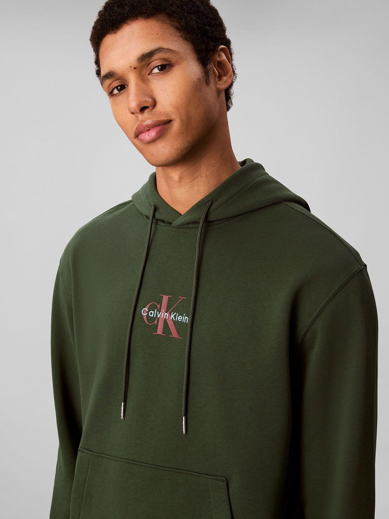 Polerón con Gorro y Logo Verde Calvin Klein-4