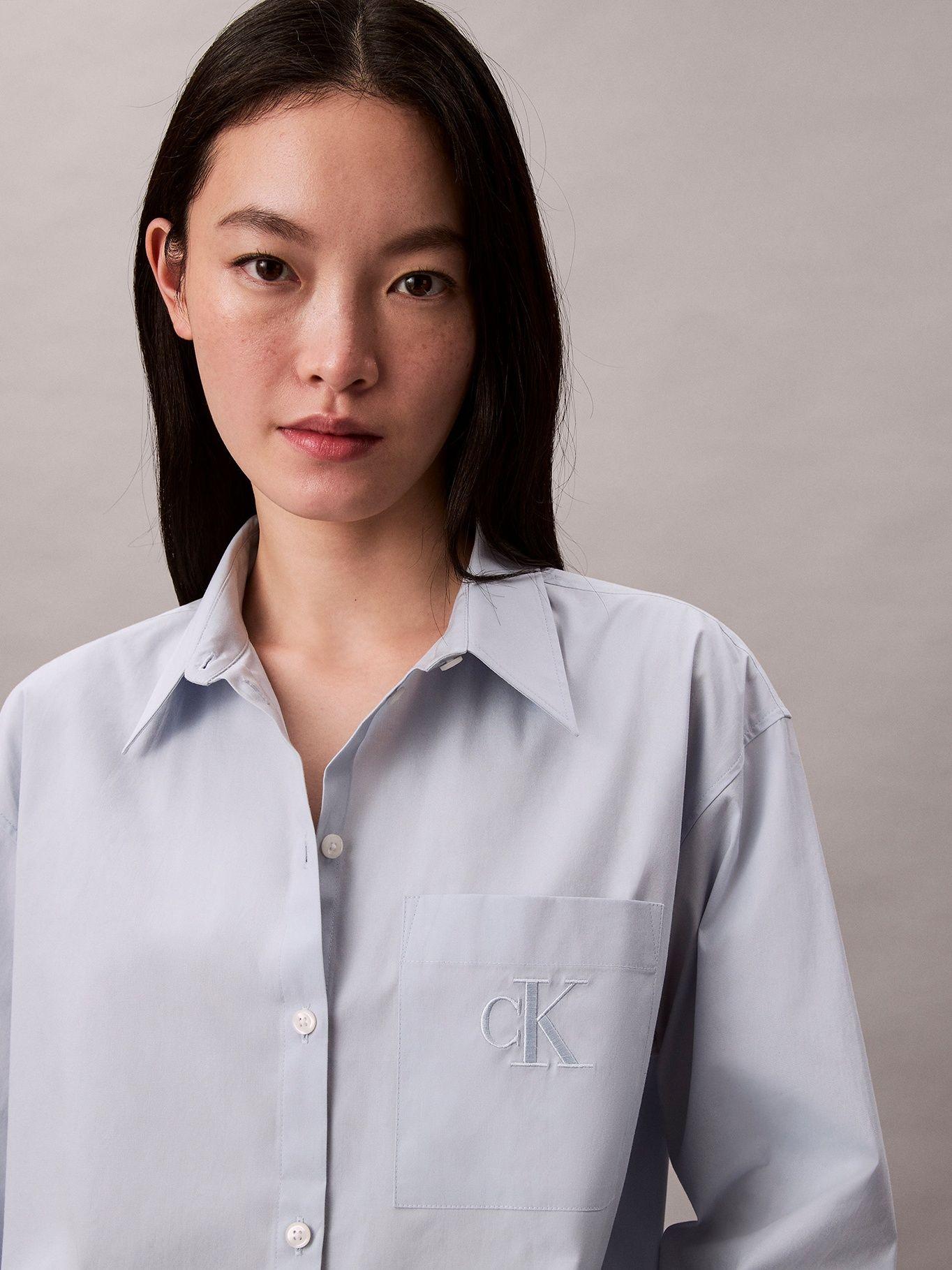 Camisa Relaxed de Popelina Celeste Calvin Klein-5