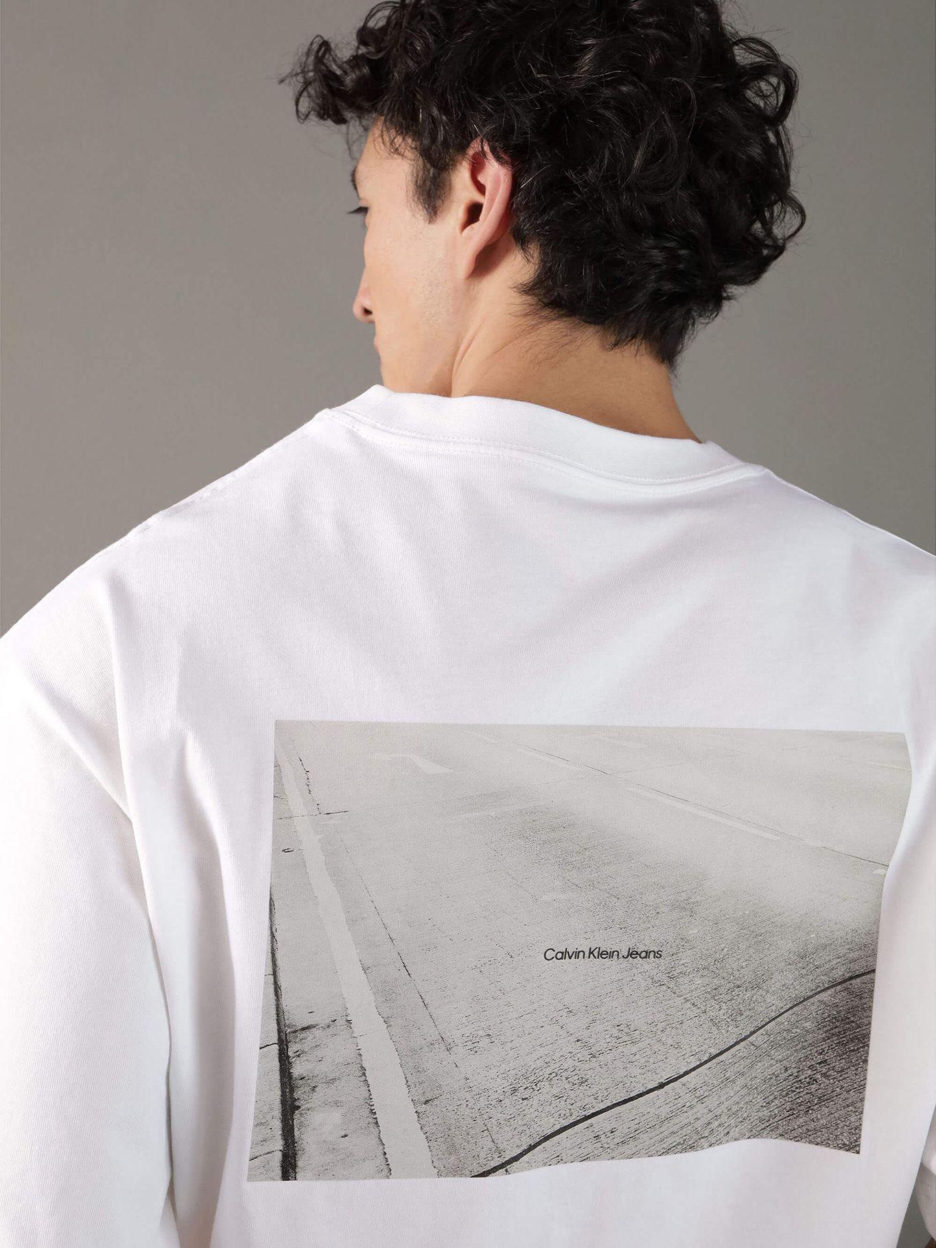 Polera efecto y gráfico de ciudad Blanco Calvin Klein-3