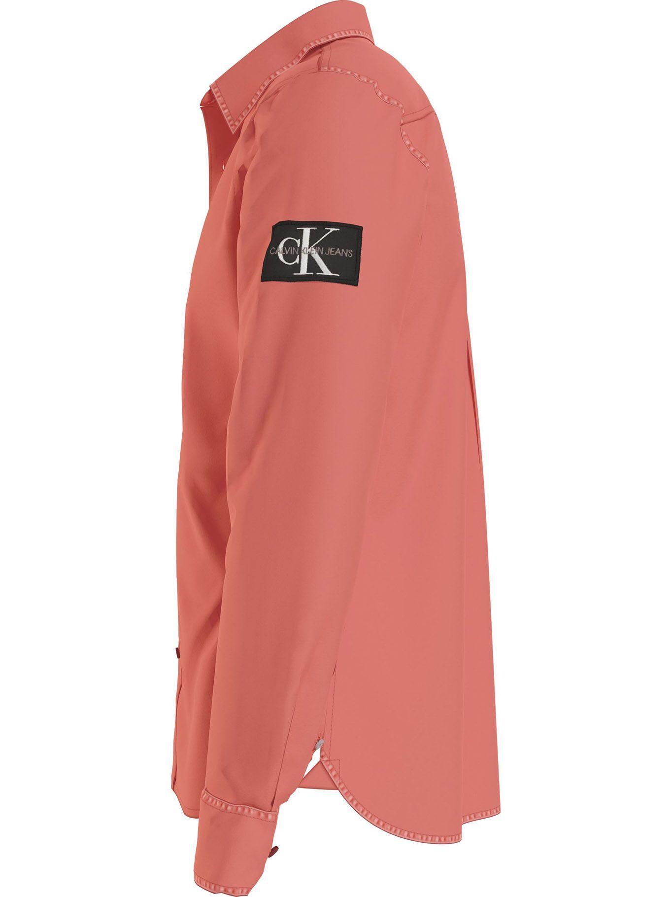 Camisa Monogram Badge Coral Calvin Klein-3