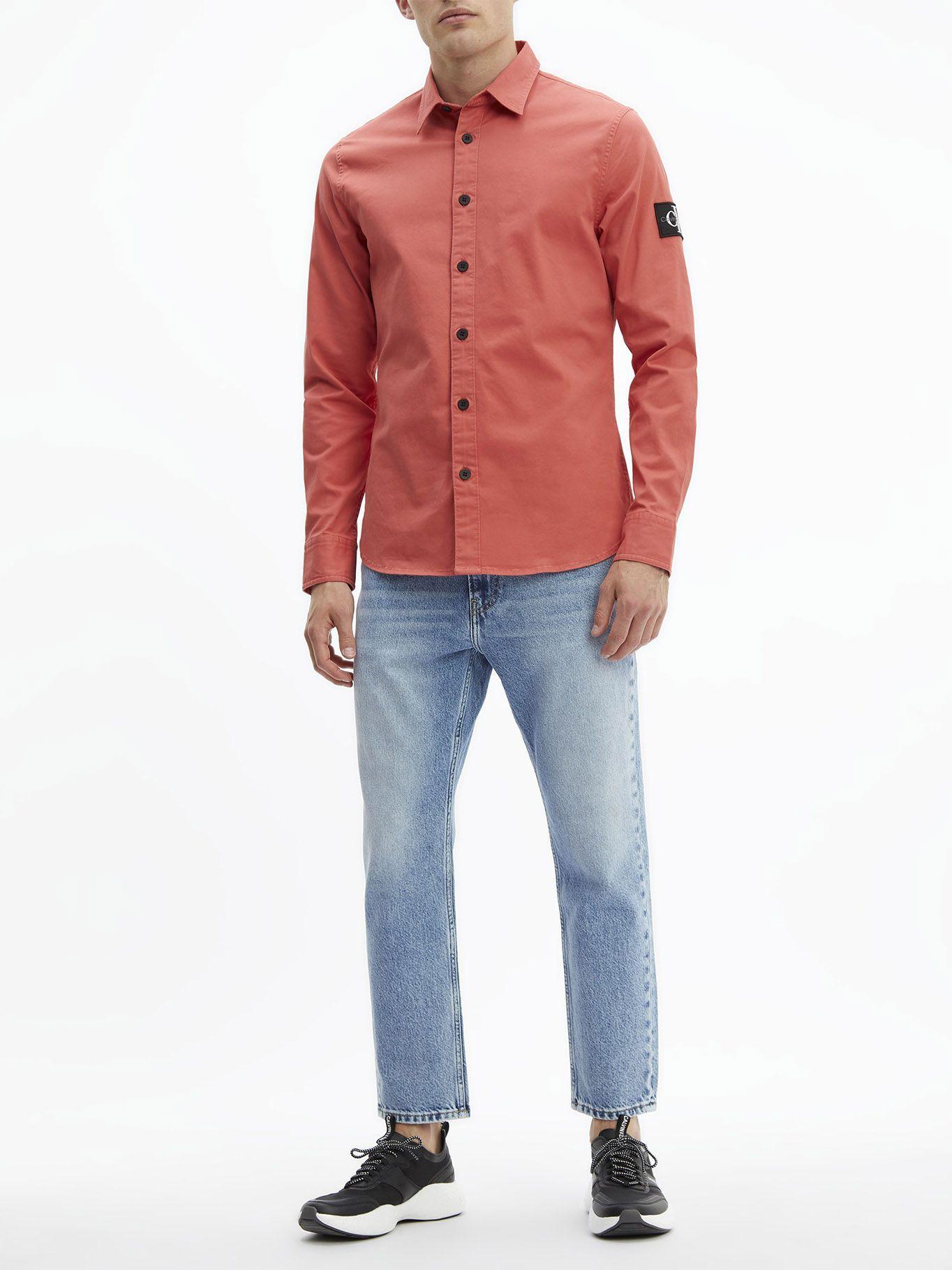 Camisa Monogram Badge Coral Calvin Klein-5