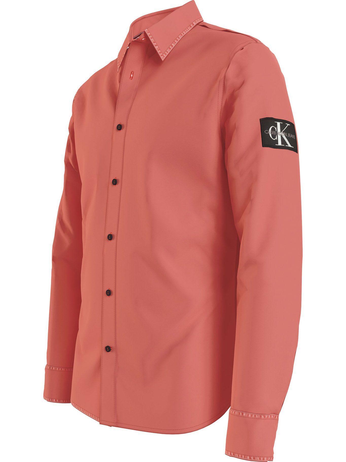 Camisa Monogram Badge Coral Calvin Klein-2