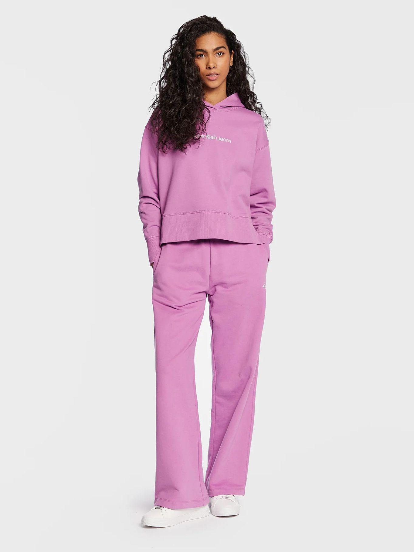 Sudadera con capucha y logo Violeta Calvin Klein-1