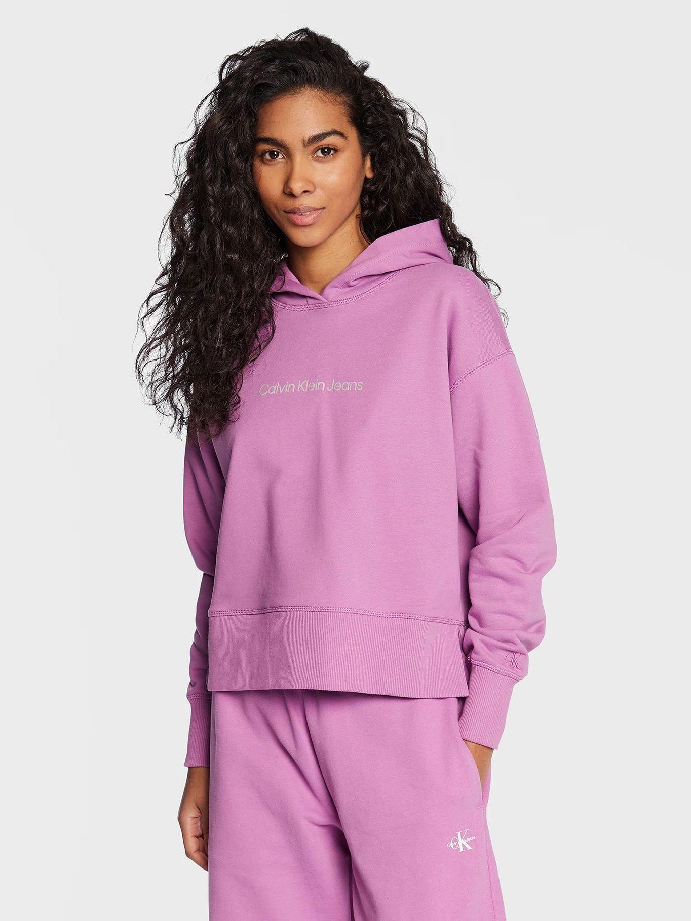Sudadera con capucha y logo Violeta Calvin Klein-0