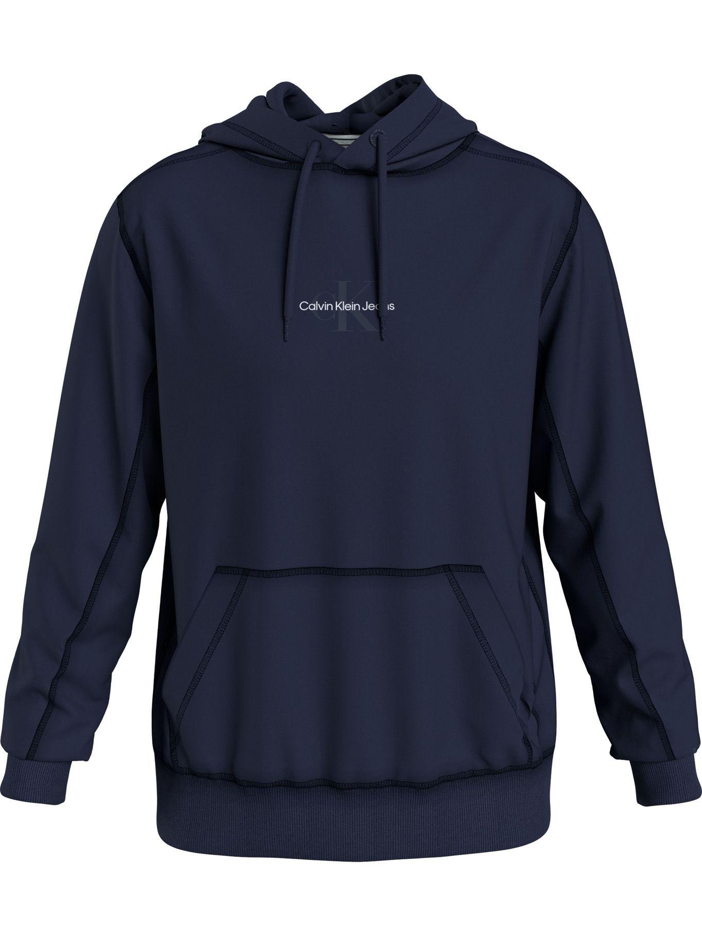 Hoodie Logo Washed Azul Calvin Klein-0