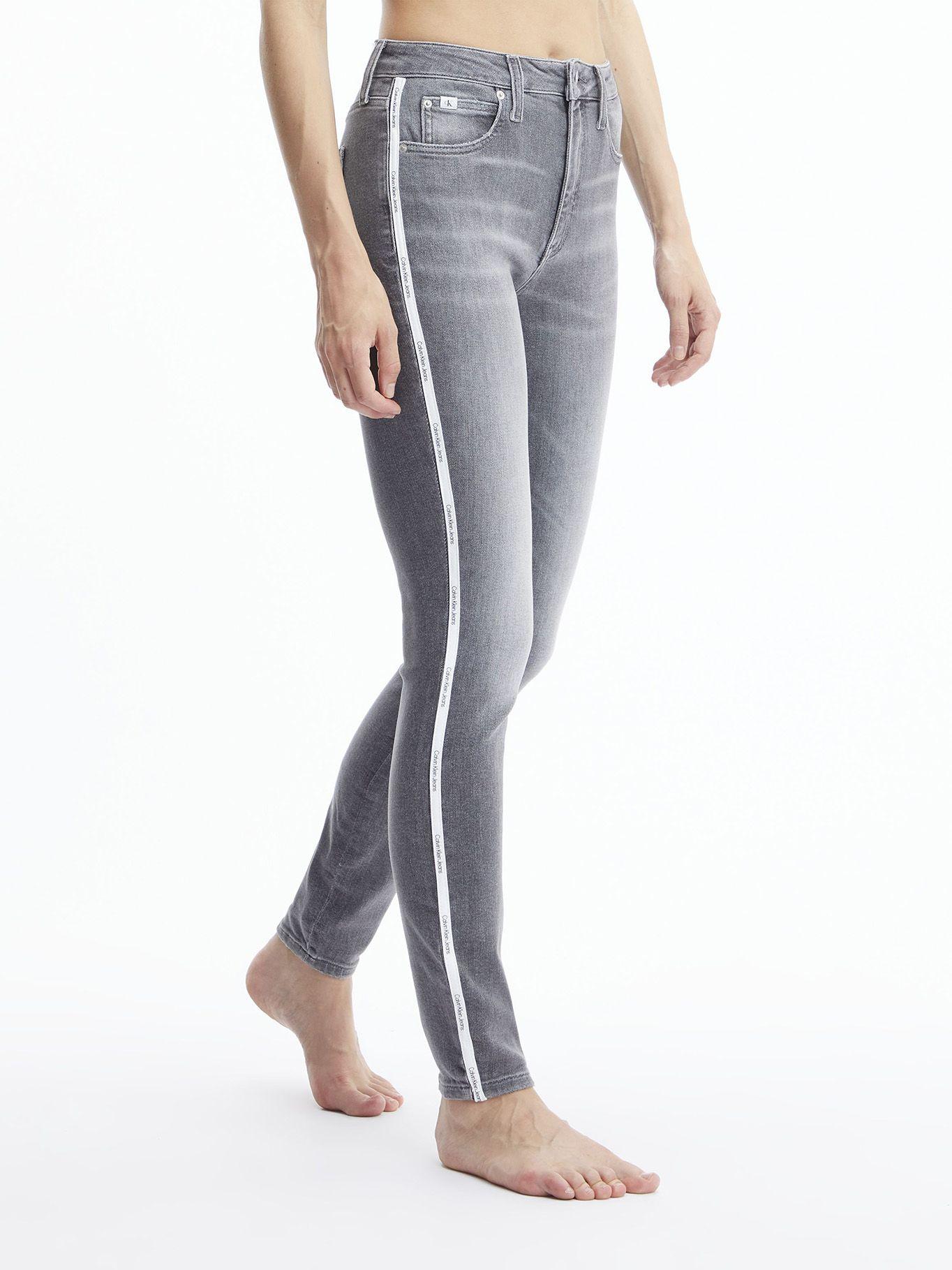 Jeans High Rise Skinny 1BZ Gris Calvin Klein-0