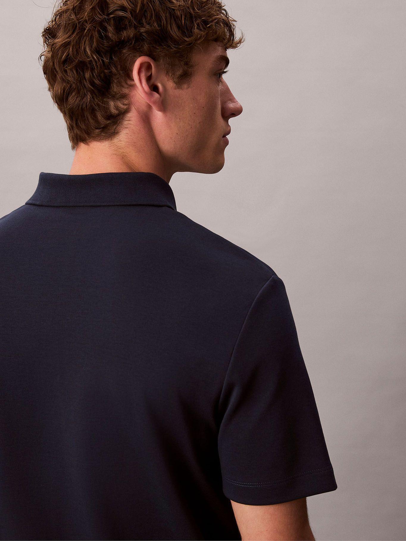 Polo de Algodón Interlock Azul Calvin Klein-3