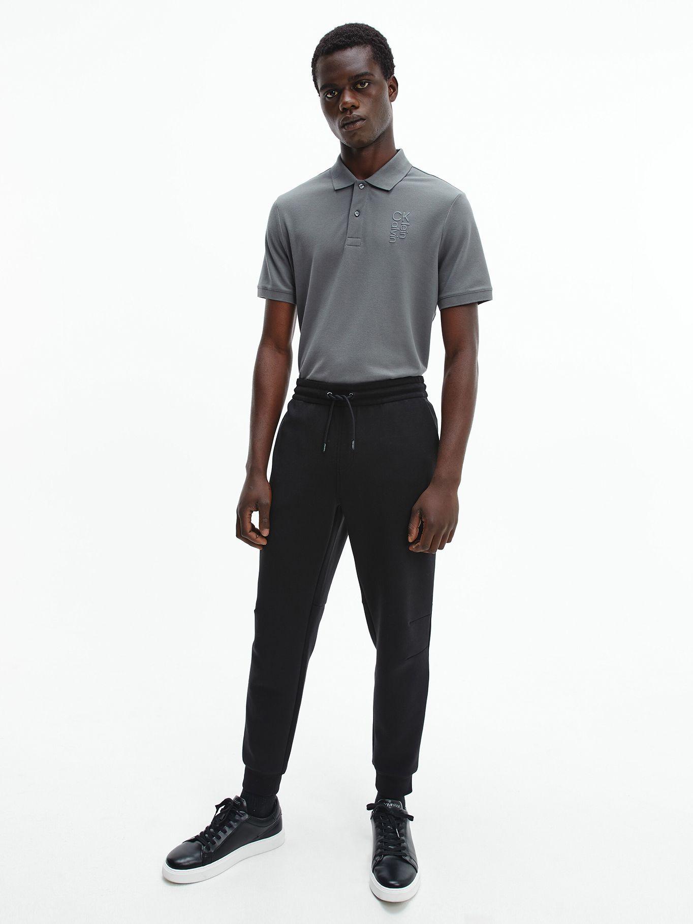Polo Hybrid Logo Gris Calvin Klein-1