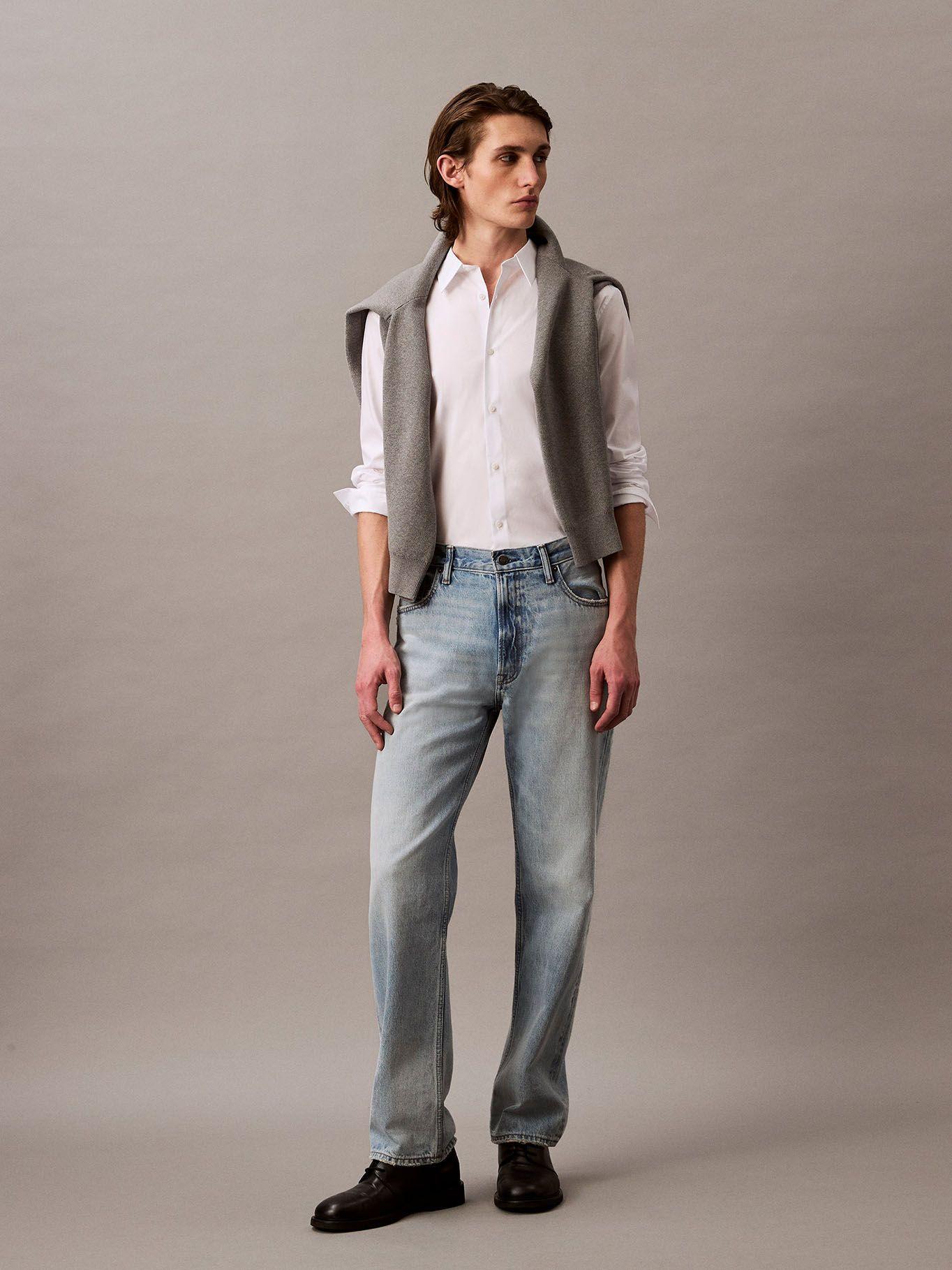 Camisa Slim Fit Elástica Blanco Calvin Klein-1