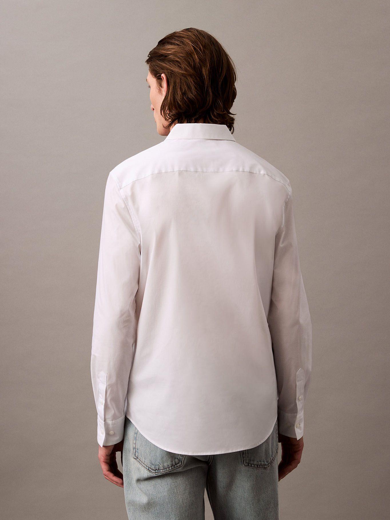 Camisa Slim Fit Elástica Blanco Calvin Klein-2