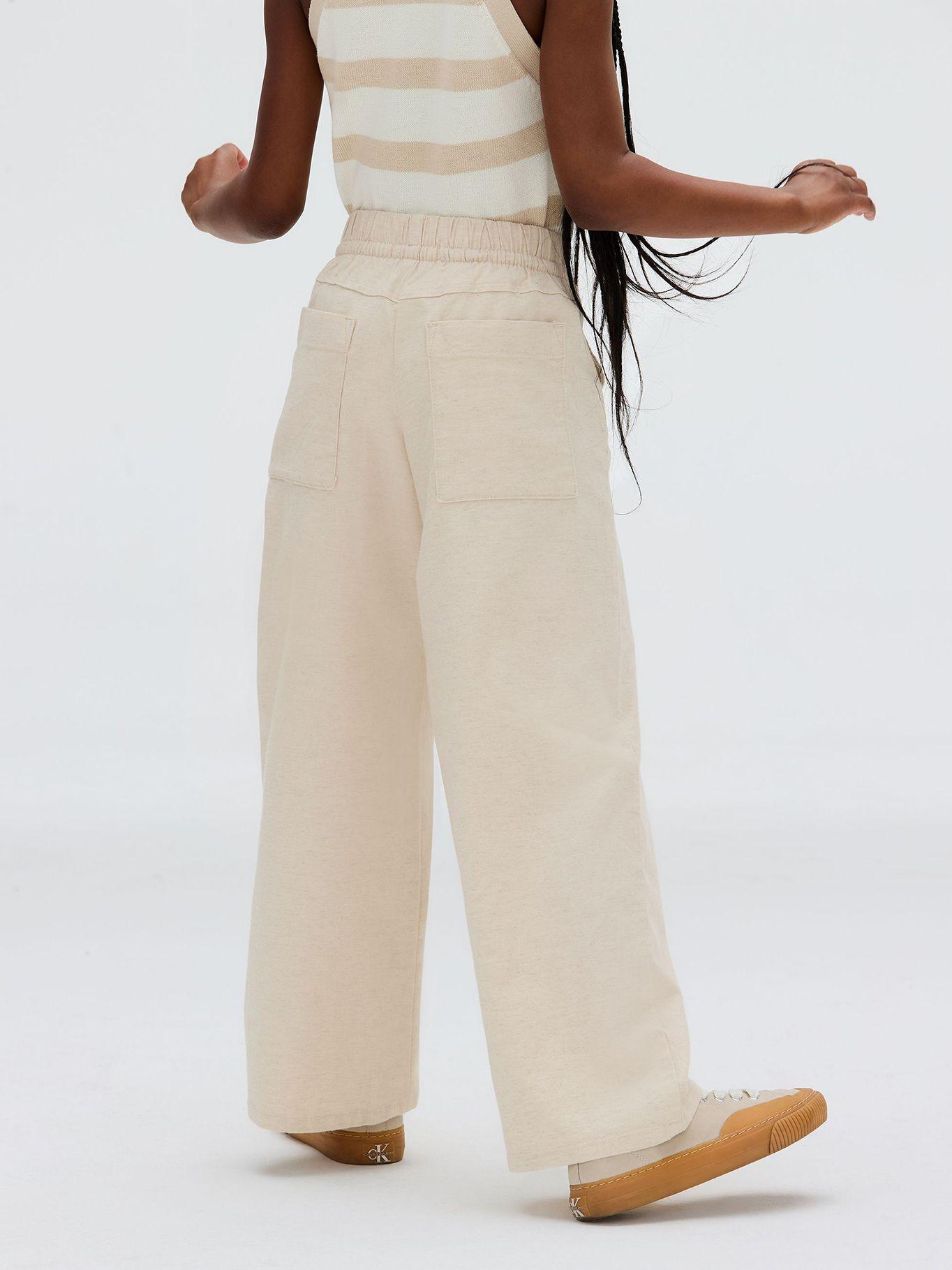 Pantalón Niña Linen Blend Beige Calvin Klein-3