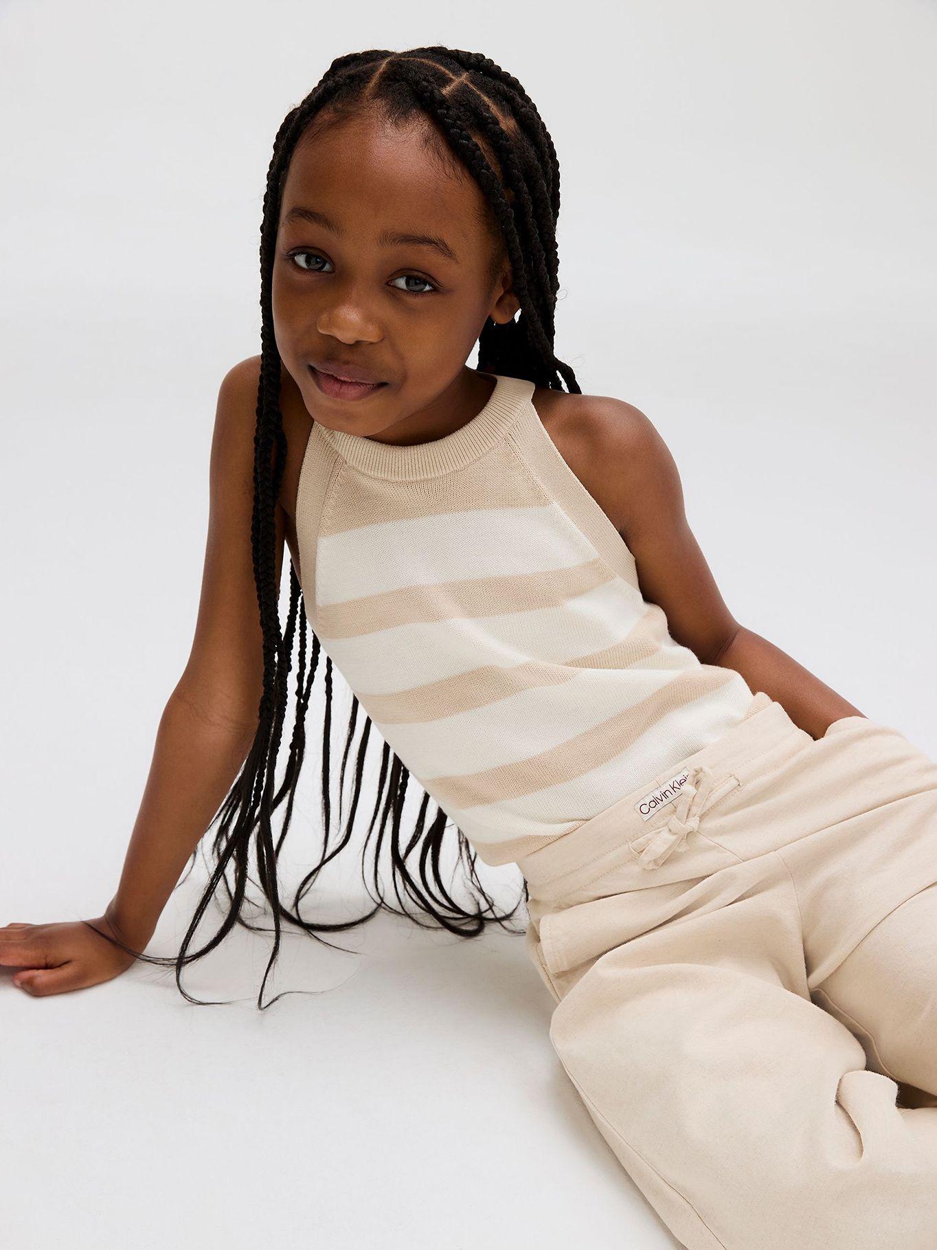 Pantalón Niña Linen Blend Beige Calvin Klein-5