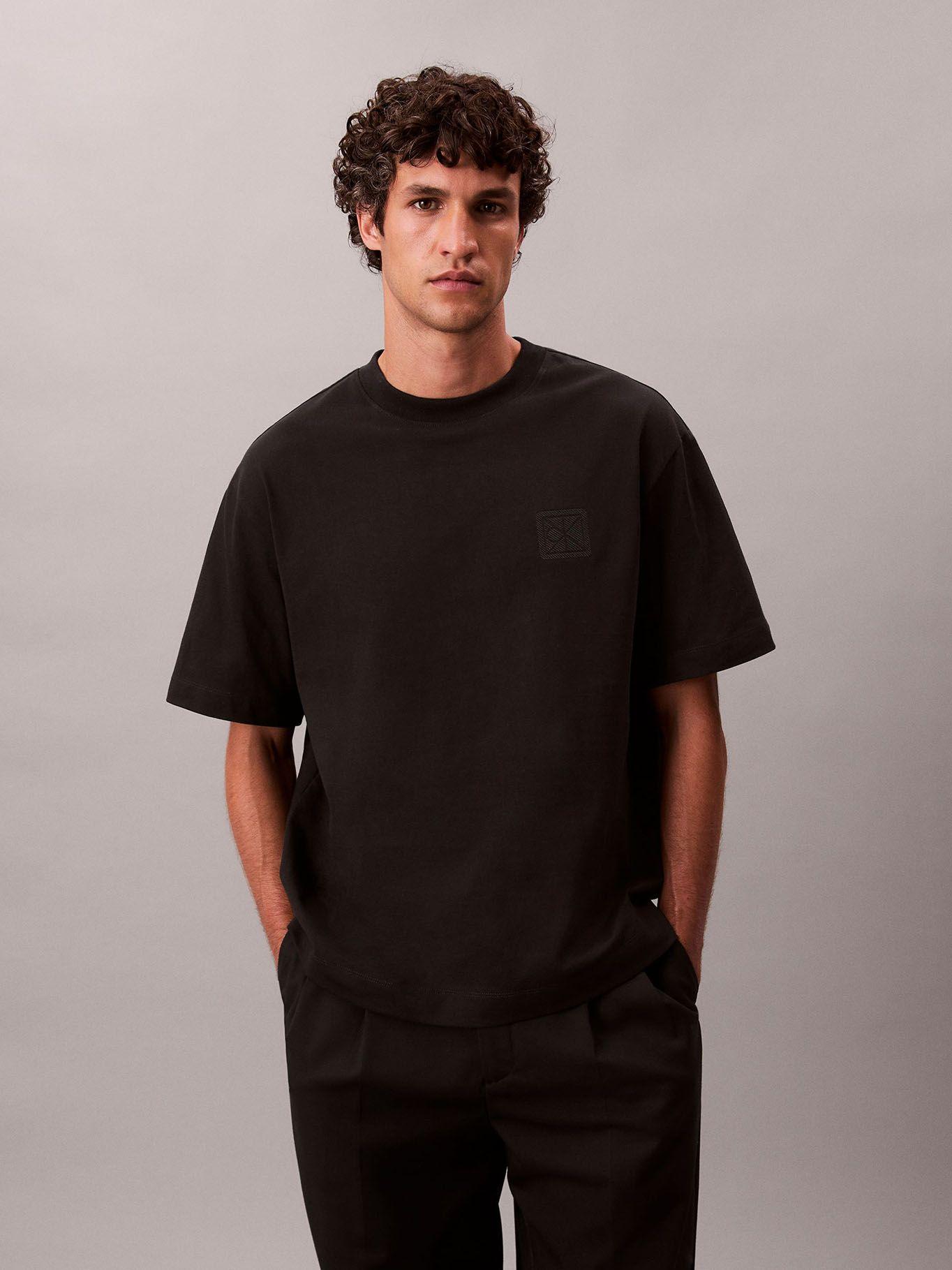 Polera con Parche de Emblema CK Negro Calvin Klein-0