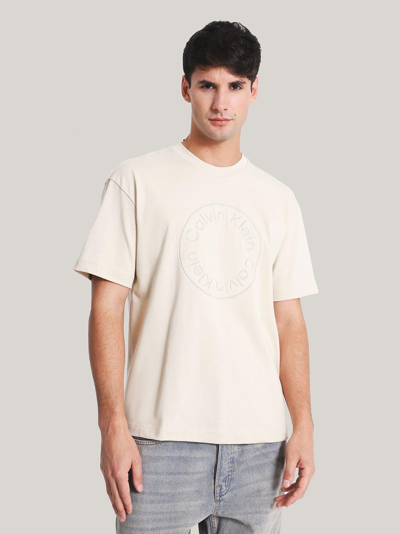 Polera Embroidered Emblem Beige Calvin Klein-0
