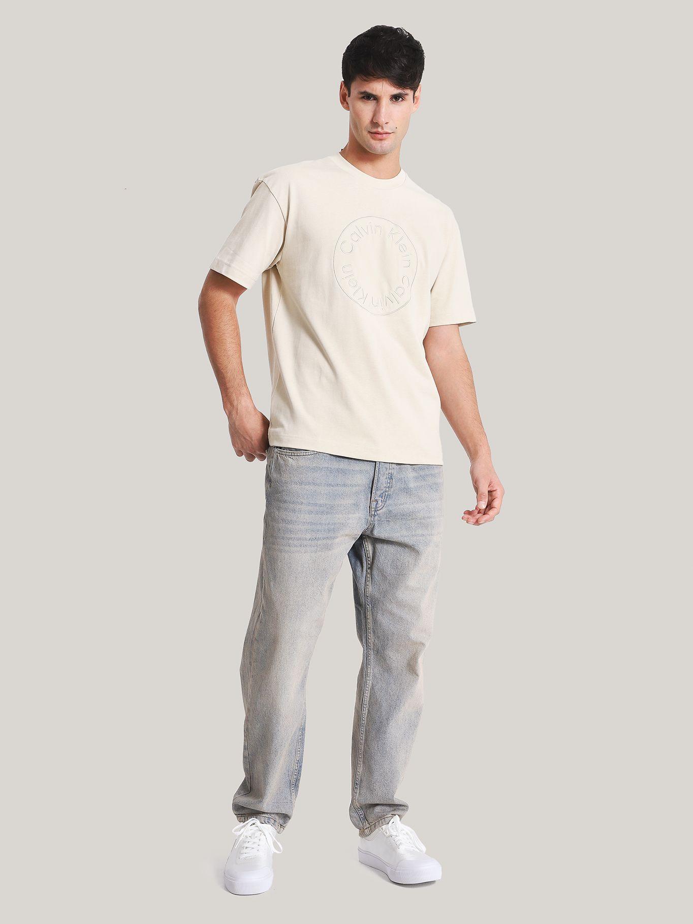Polera Embroidered Emblem Beige Calvin Klein-1
