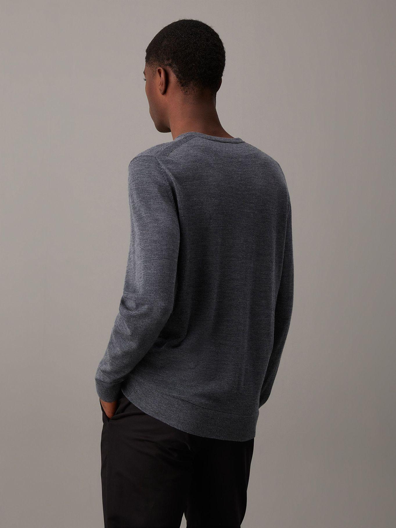 Sweater Superior Wool Crew Neck/Sw Gris Calvin Klein-2