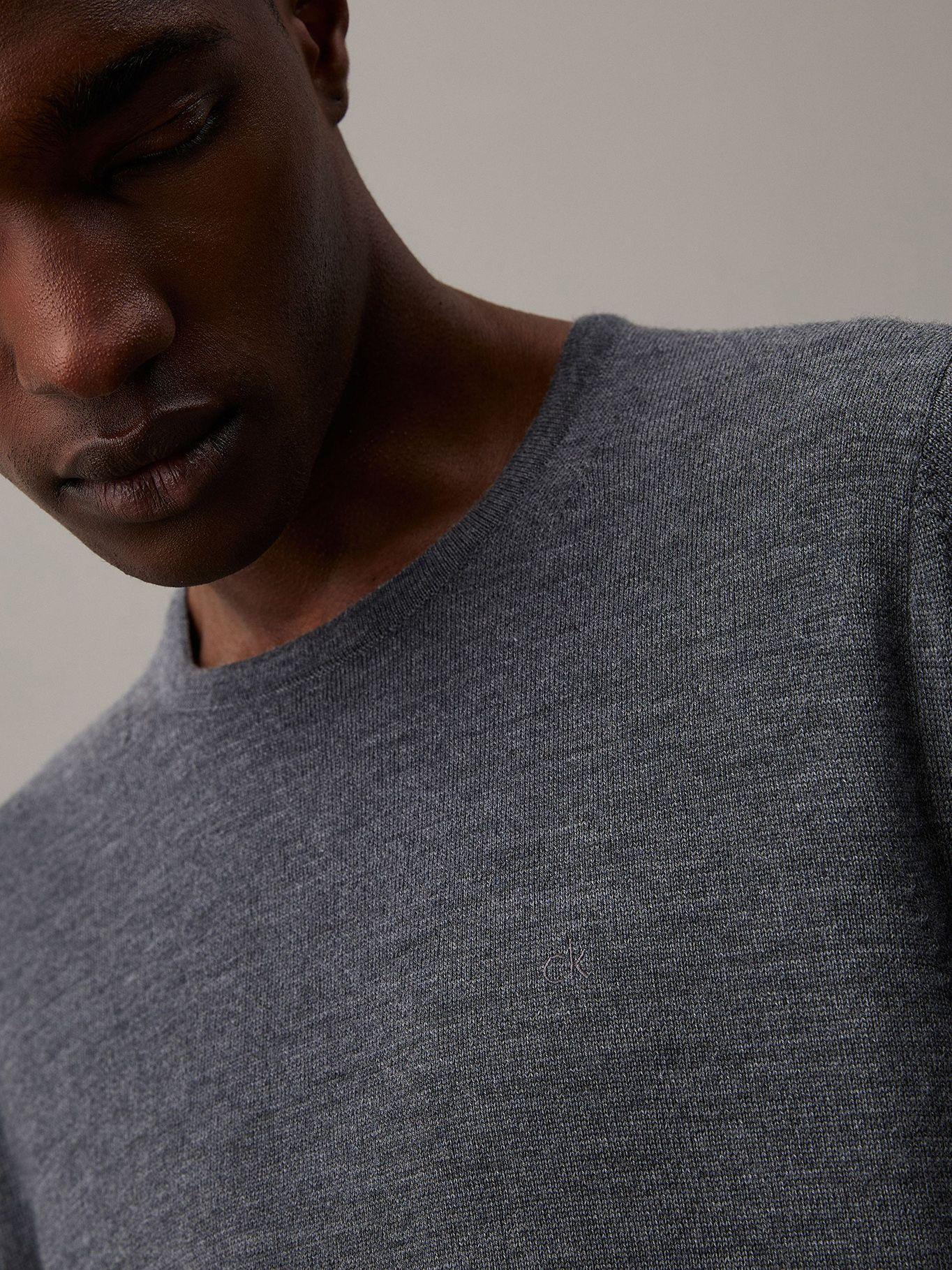 Sweater Superior Wool Crew Neck/Sw Gris Calvin Klein-3