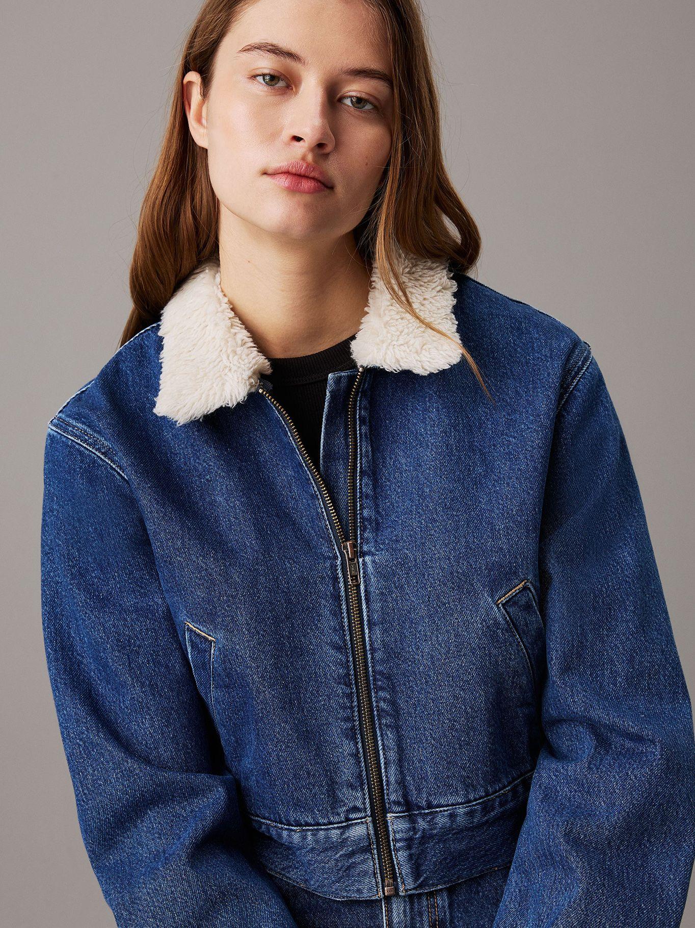 Chaqueta Sherpa Denim Azul Calvin Klein-3