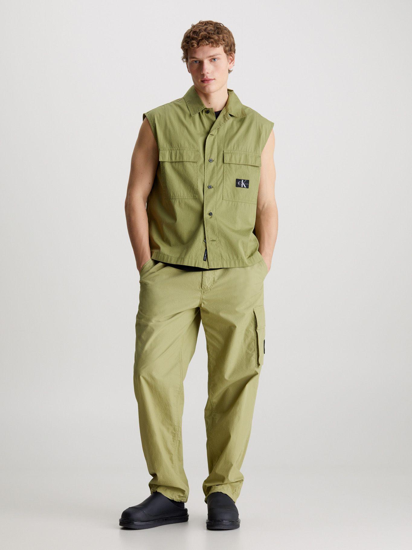 Camisa Sleeveless Poplin Verde Calvin Klein-1