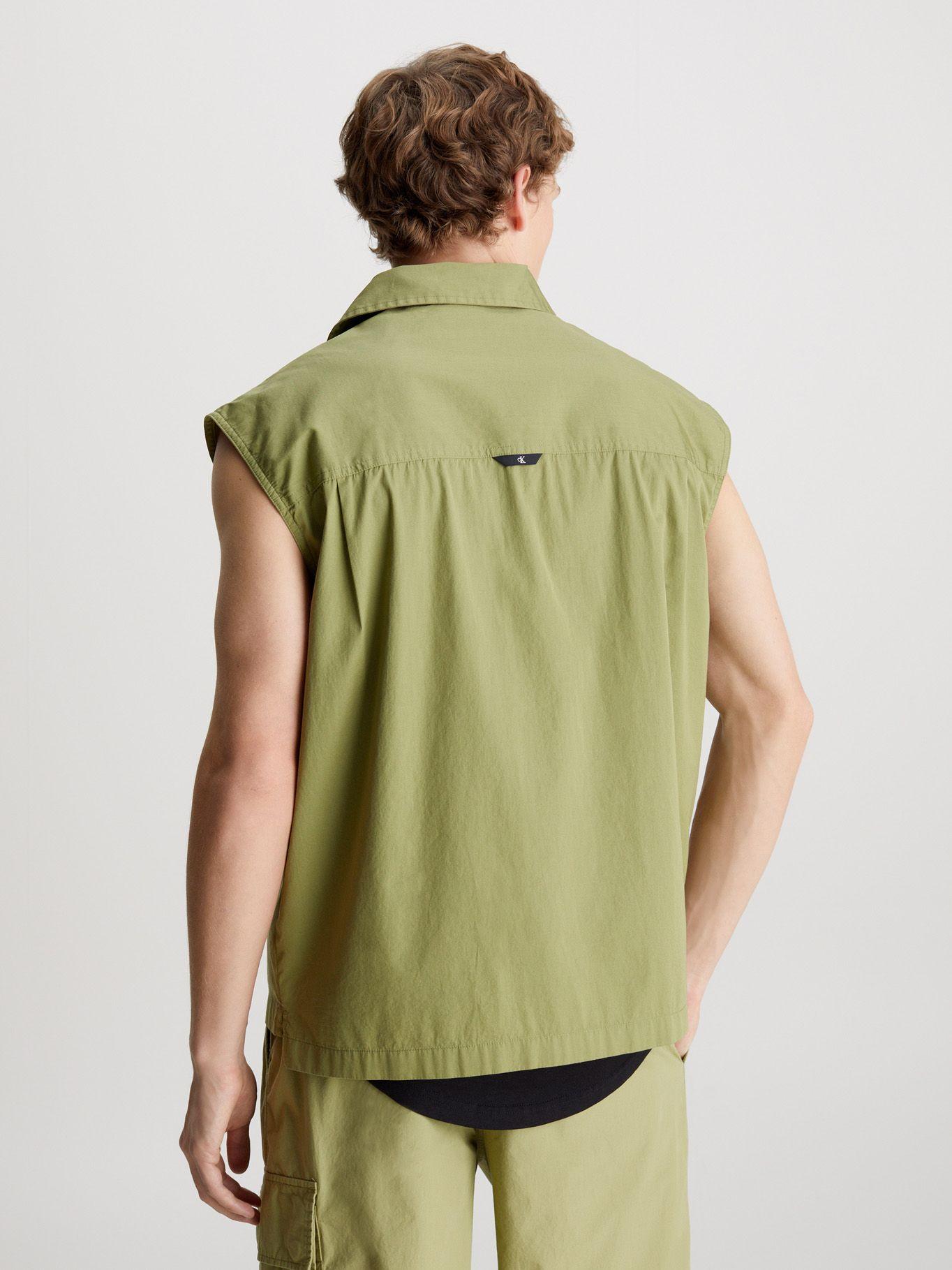 Camisa Sleeveless Poplin Verde Calvin Klein-2