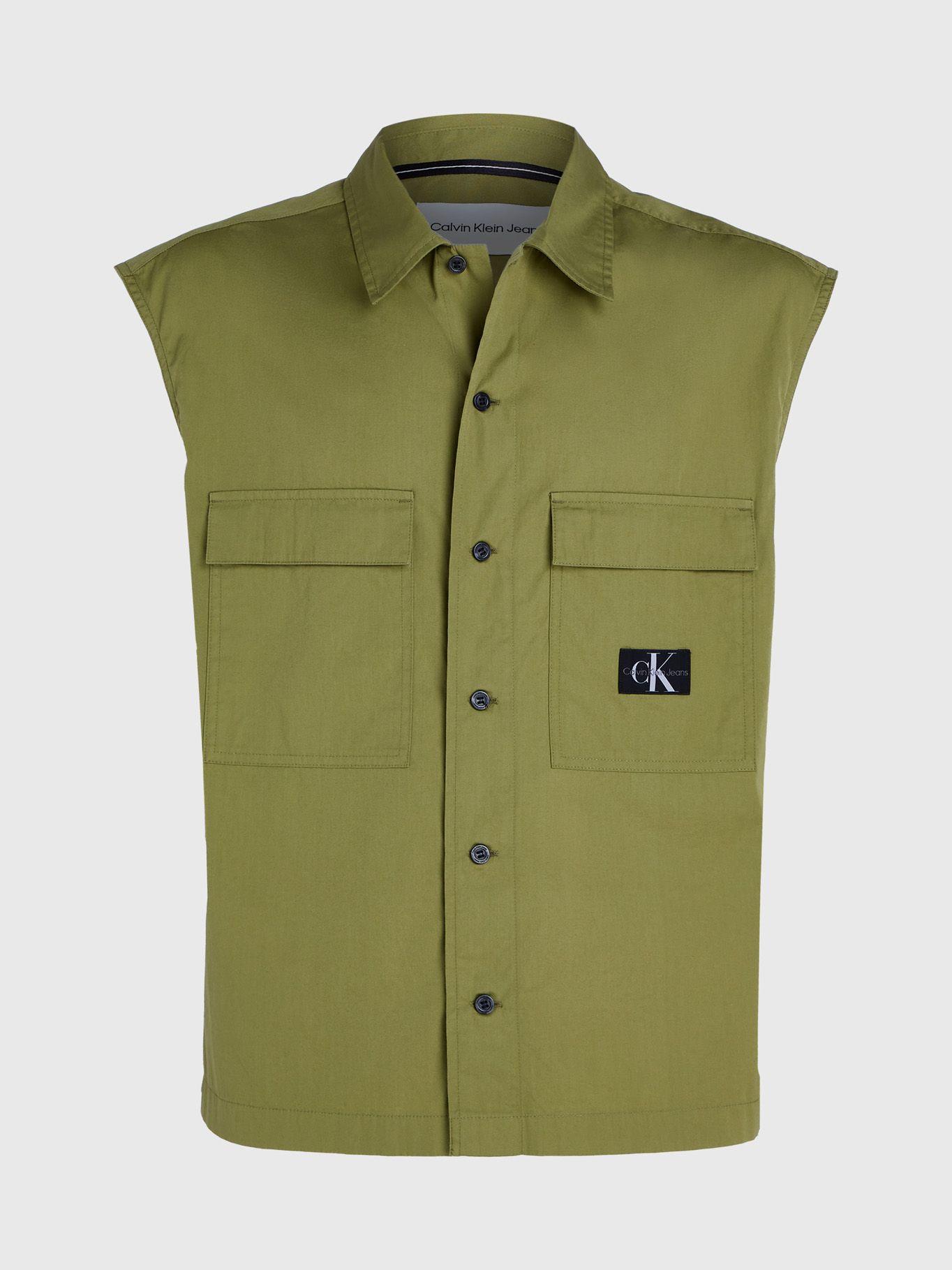 Camisa Sleeveless Poplin Verde Calvin Klein-4