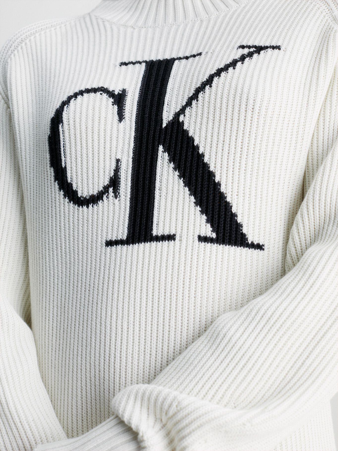 Vestido Sweater Ck Intarsia Blanco Calvin Klein-3